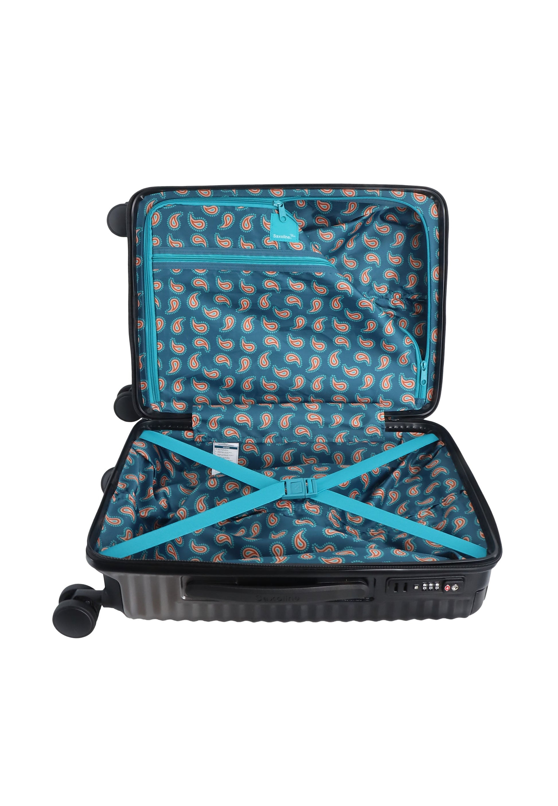 Saxoline Blue Elite Handgepäck Hartschalenkoffer / Trolley / Reiskoffer - (Small) Schwarz