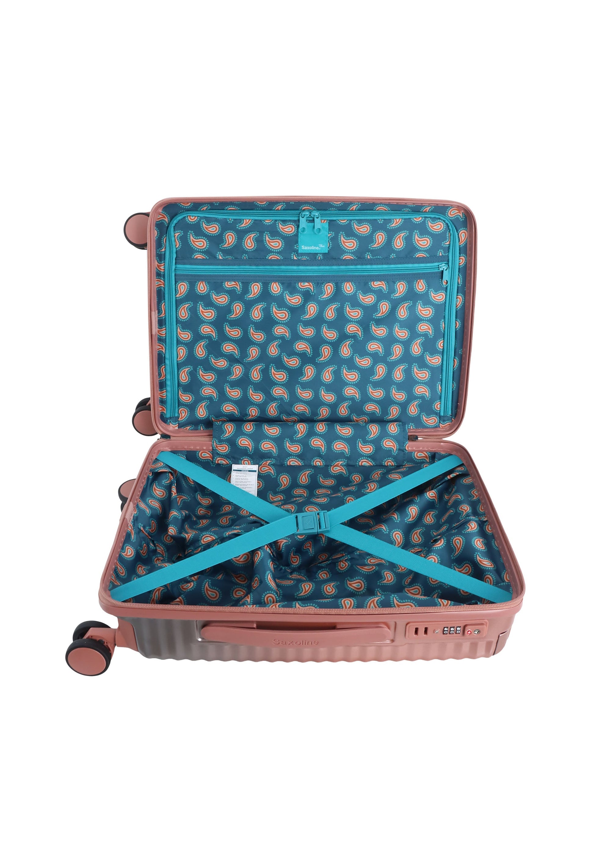 Saxoline Blue Elite Handgepäck Hartschalenkoffer / Trolley / Reiskoffer - (Small) Rosa