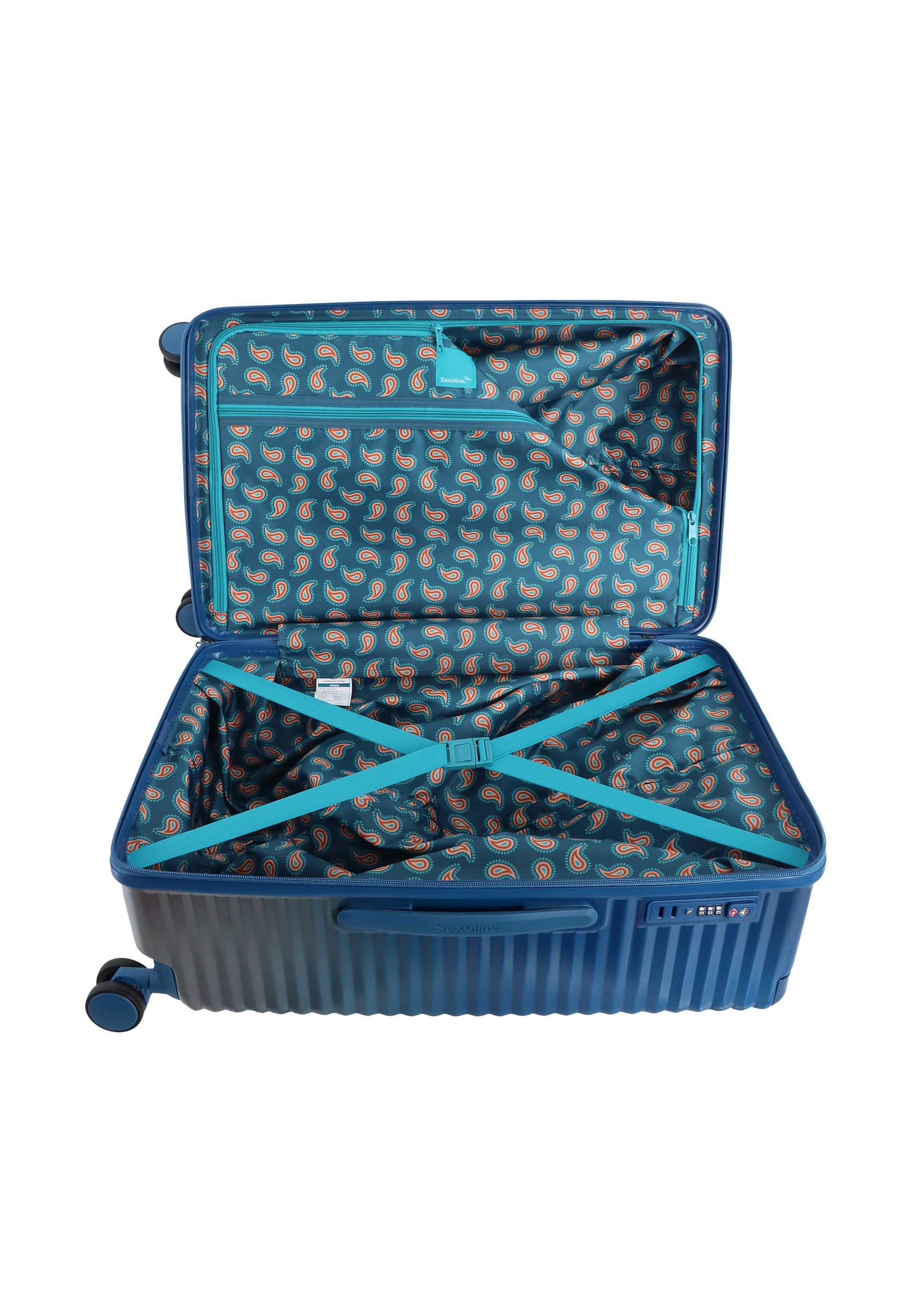 Saxoline Blue Elite Trunk Hartschalenkoffer / Trolley / Reiskoffer - (Medium) Blau