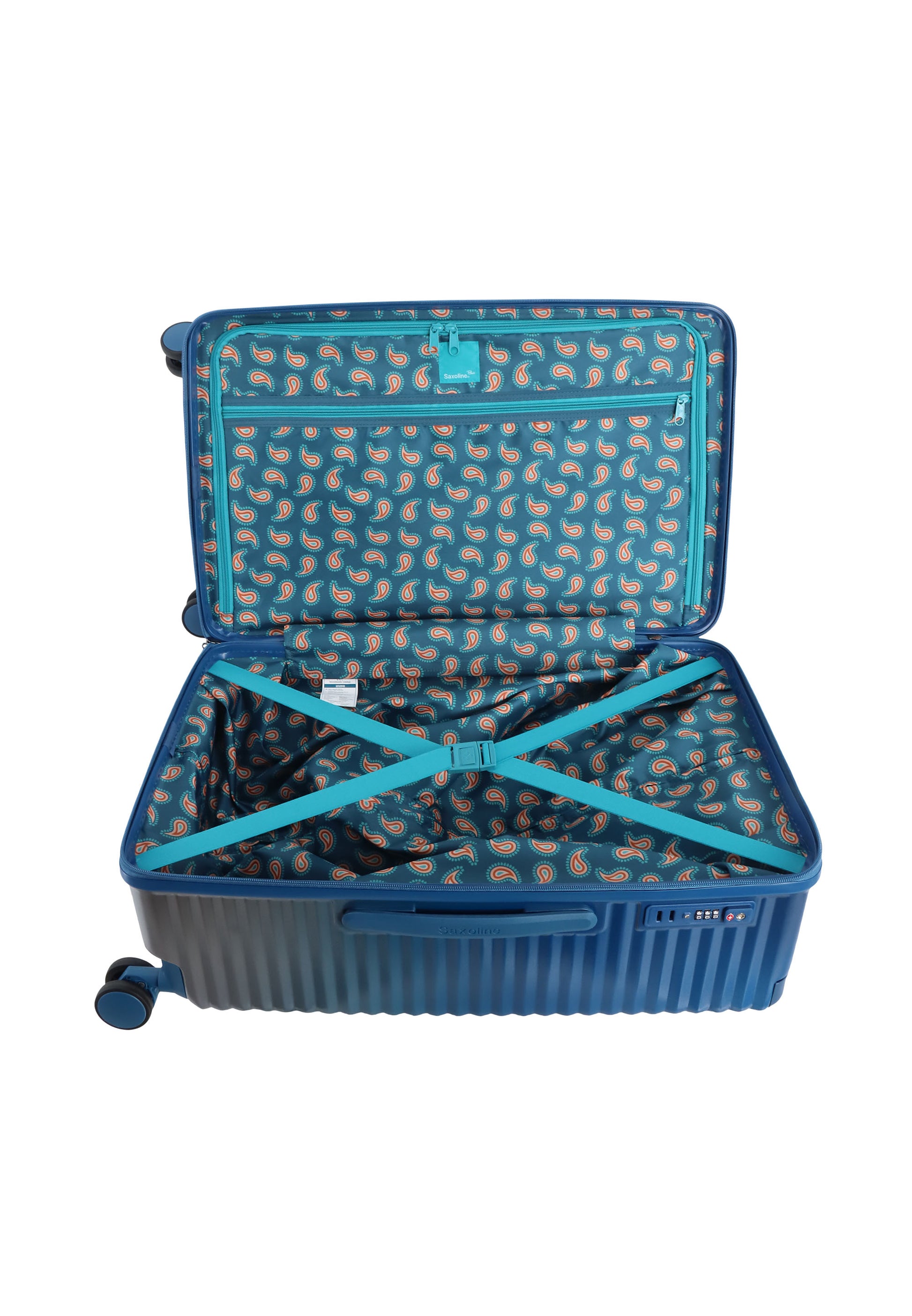Saxoline Blue Elite Trunk Hartschalenkoffer / Trolley / Reiskoffer - (Medium) Blau