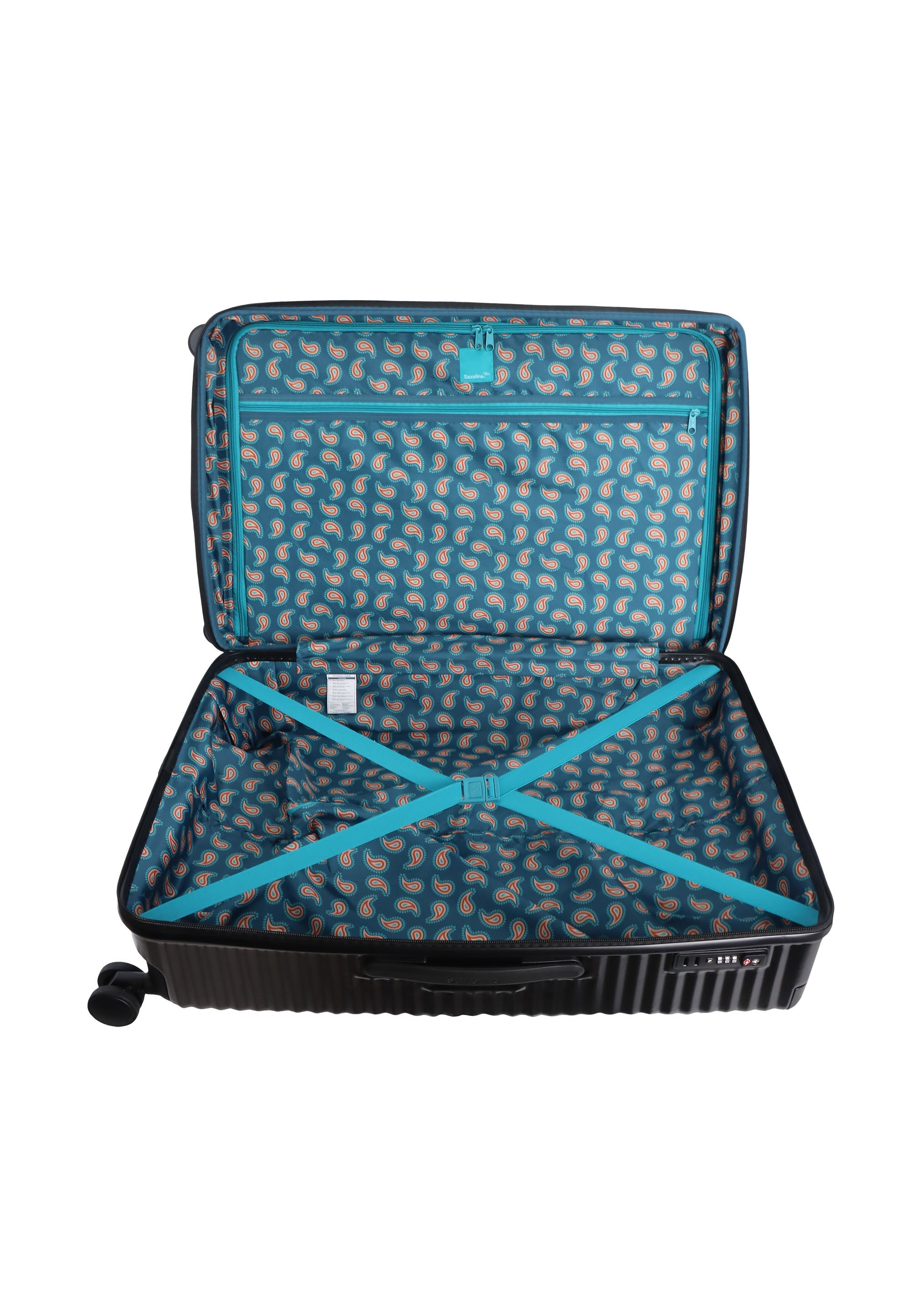 Saxoline Blue Elite Hartschalenkoffer / Trolley / Reiskoffer - (Large) Schwarz