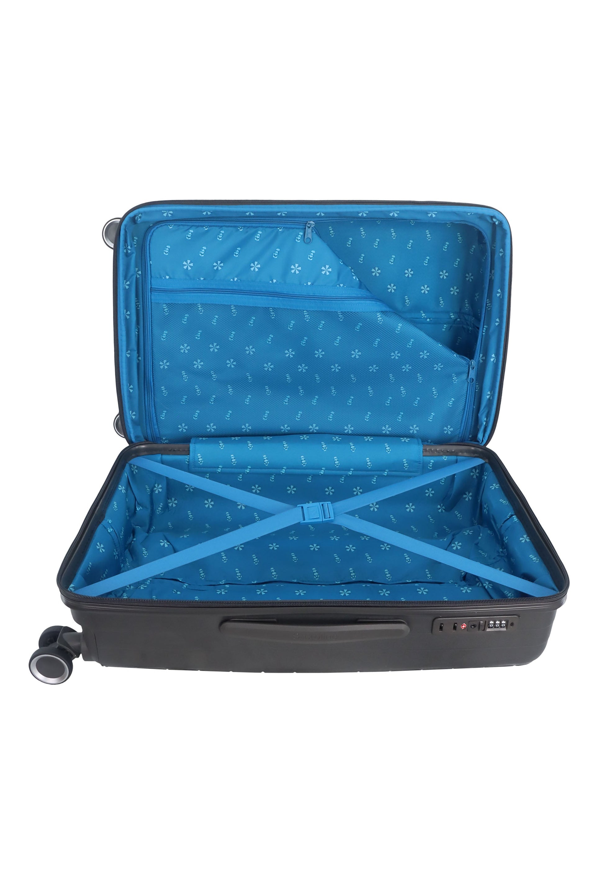 Saxaoline Blue Resort Hartschalenkoffer / Trolley / Reiskoffer - (Medium) Anthrazit