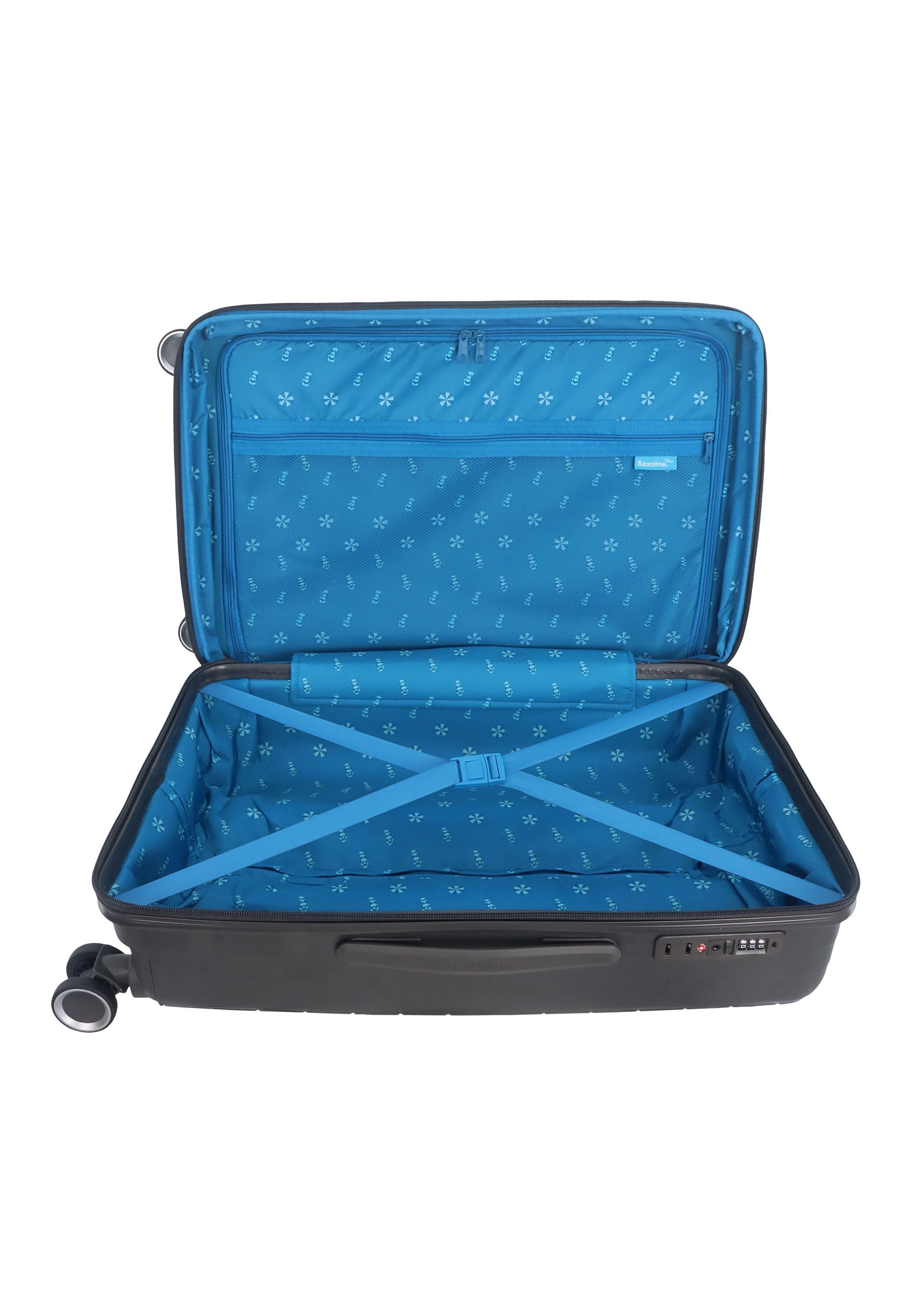 Saxaoline Blue Resort Hartschalenkoffer / Trolley / Reiskoffer - (Medium) Anthrazit