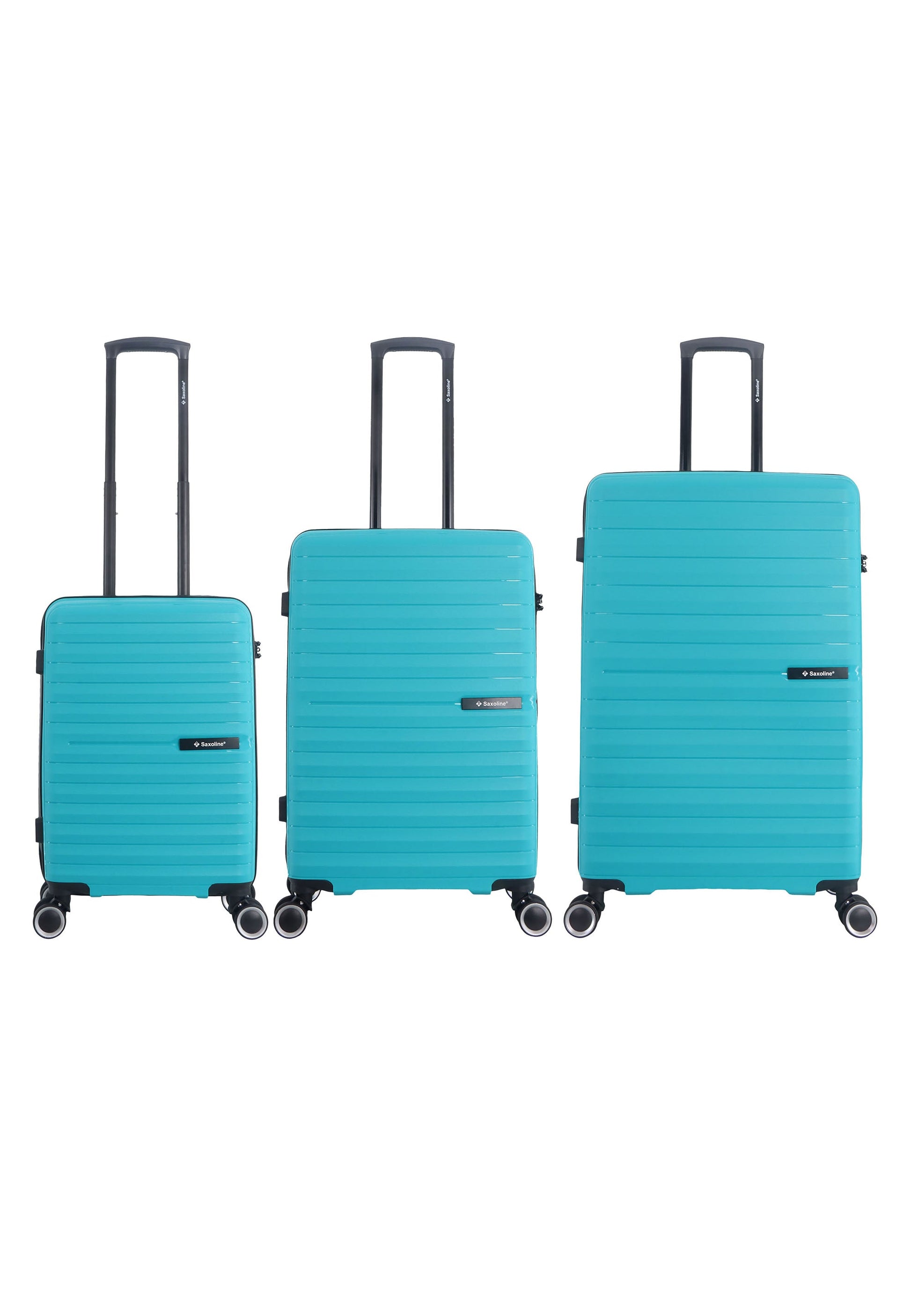 Saxoline Fiesta Hartschalenkoffer set / Trolley set / Reiskoffer set - (S/M/L) Türkis