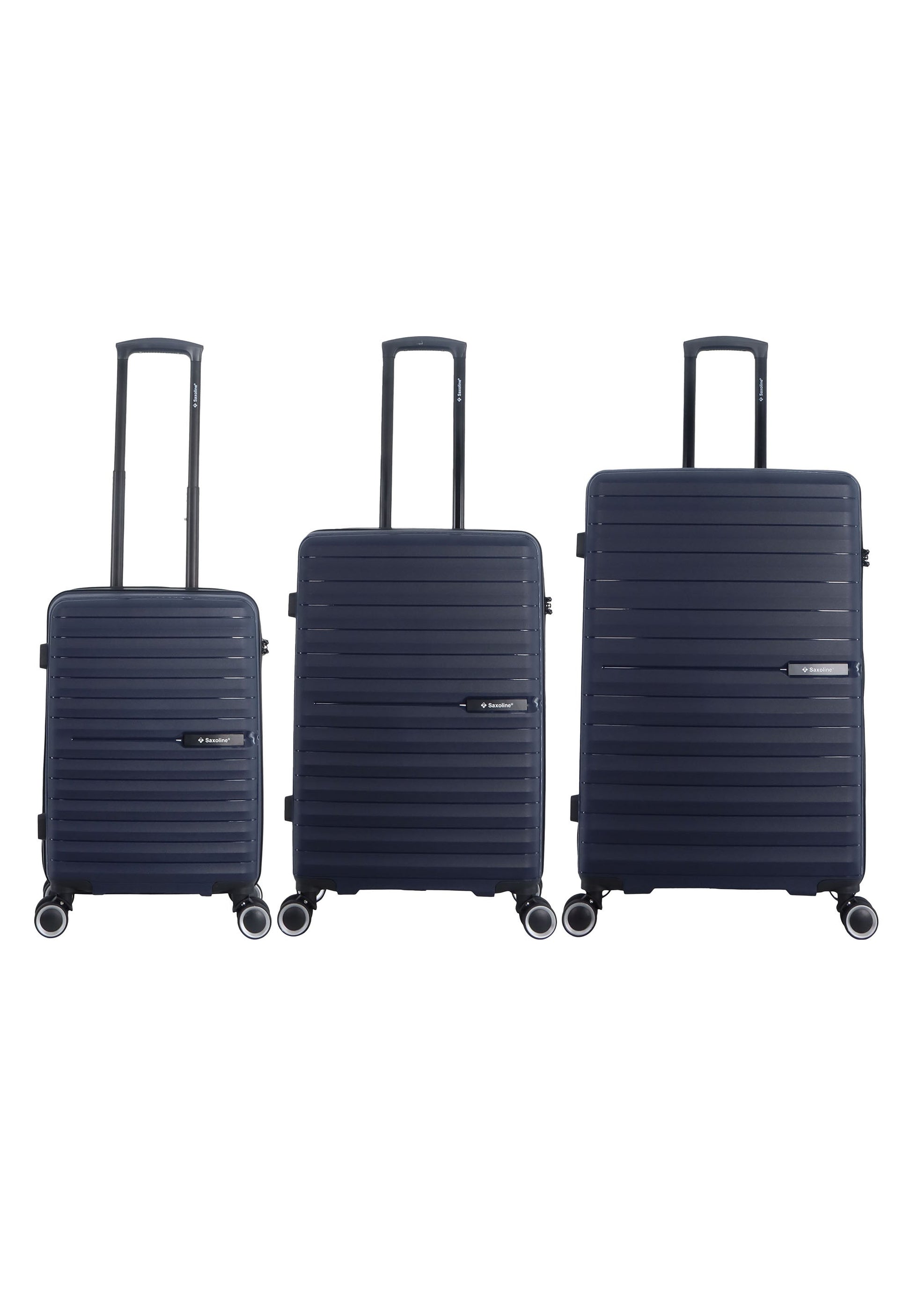 Saxoline Fiesta Hartschalenkoffer set / Trolley set / Reiskoffer set - (S/M/L) Marineblau