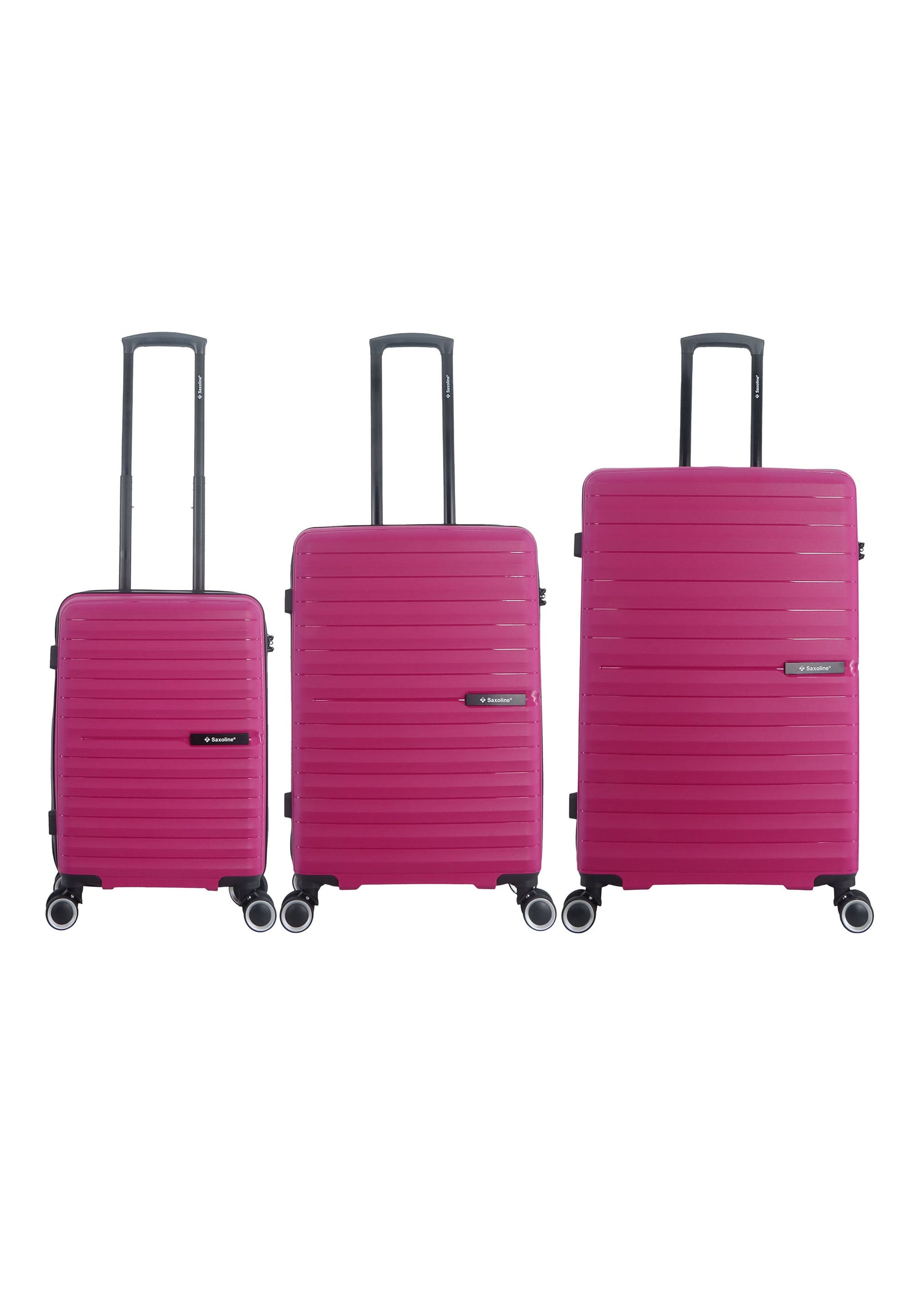 Saxoline Fiesta Hartschalenkoffer set / Trolley set / Reiskoffer set - (S/M/L) Fuchsia