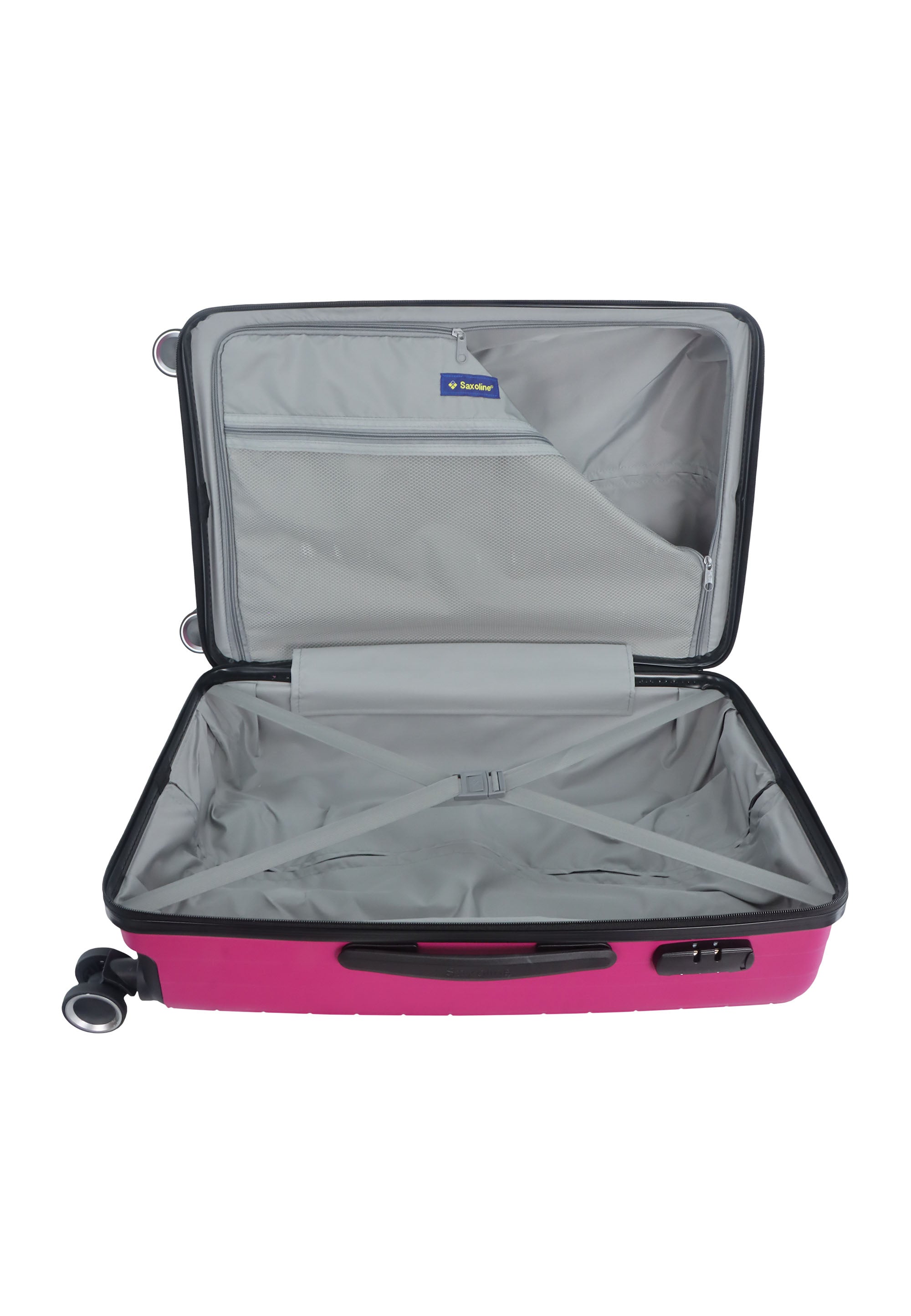 Reisekoffer aus Polypropylen von Saxoline – Größe M Farbe Fuchsia
