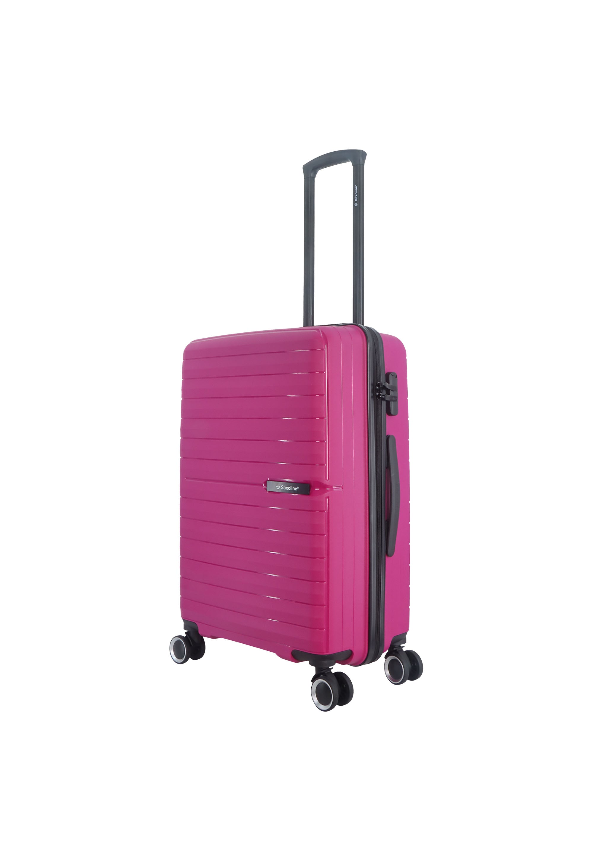 Reisekoffer aus Polypropylen von Saxoline – Größe M Farbe Fuchsia