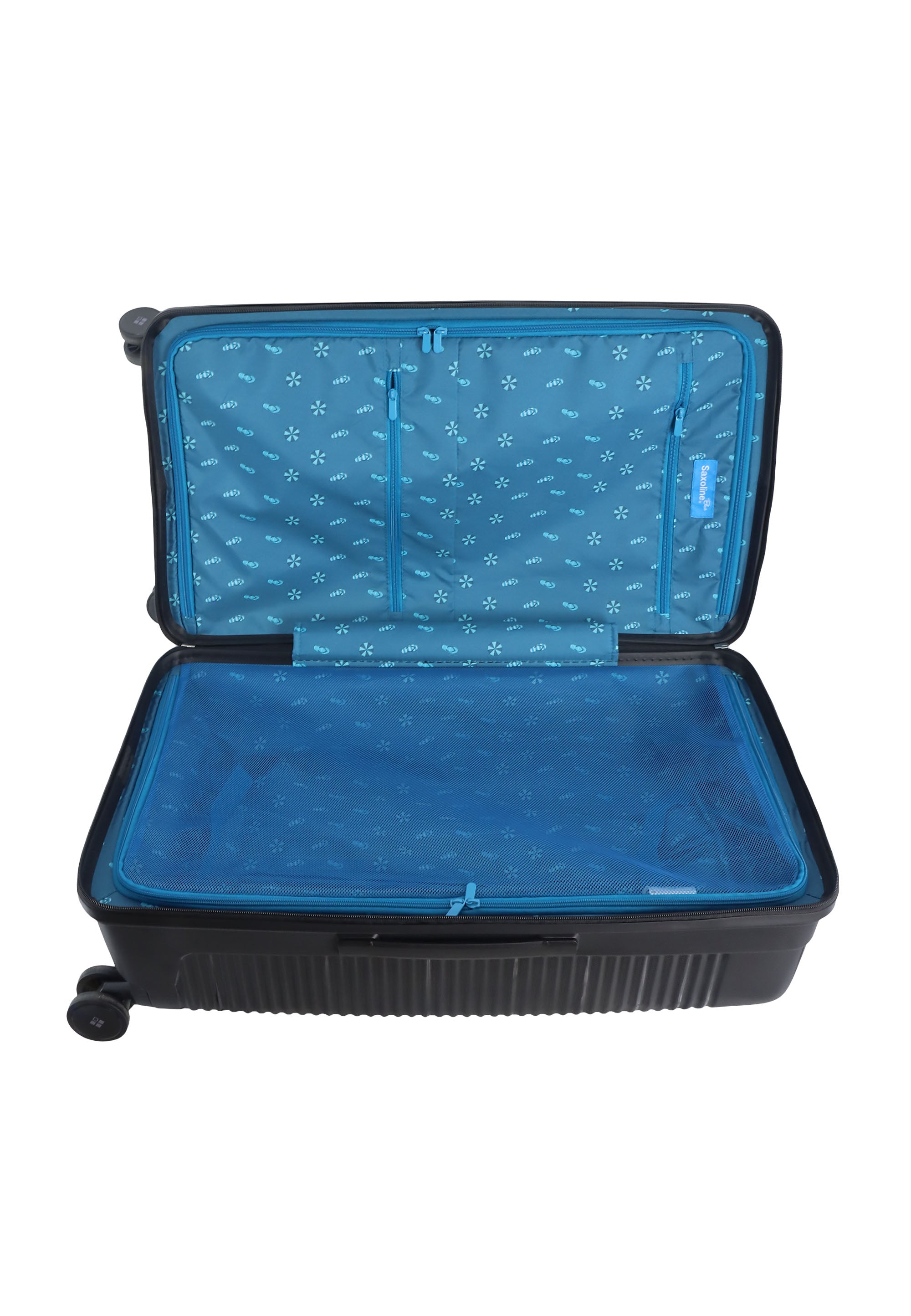 Saxoline Blue Overly Trunk Hartschalenkoffer / Trolley / Reisekoffer Schwarz
