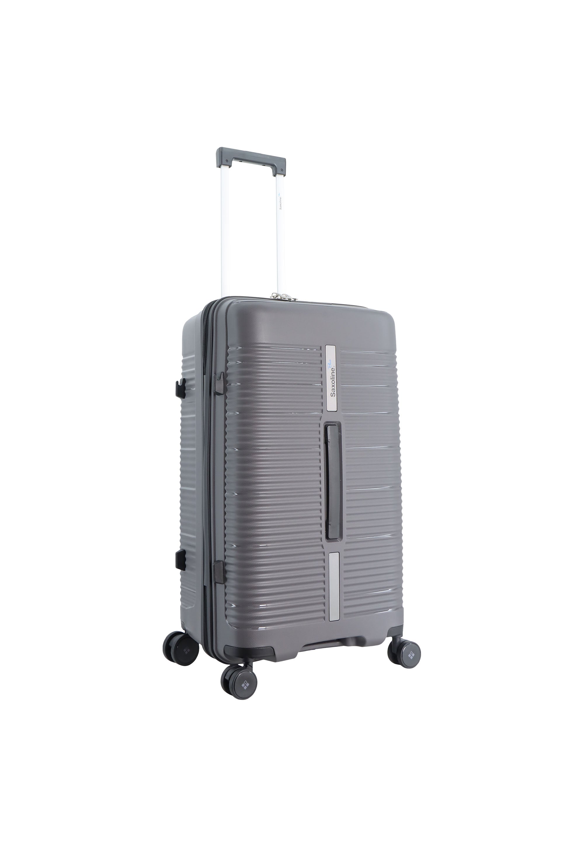 Saxoline Blue Overly Trunk Hartschalenkoffer / Trolley / Reisekoffer Silber