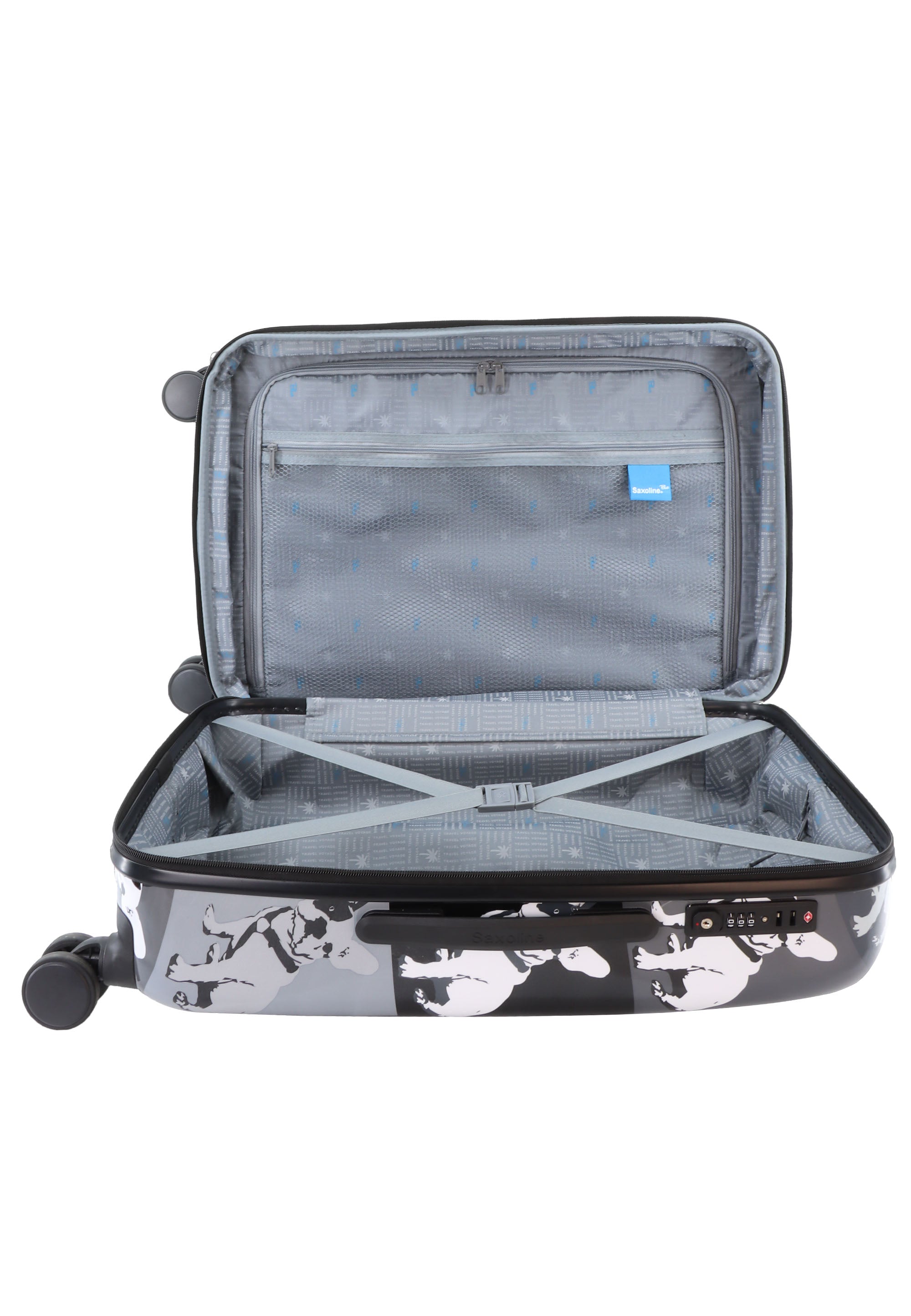 Saxoline Blue - Bulldog Monochrome Hartschalenkoffer / Trolley / Reisekoffer - 67 cm - (Medium)