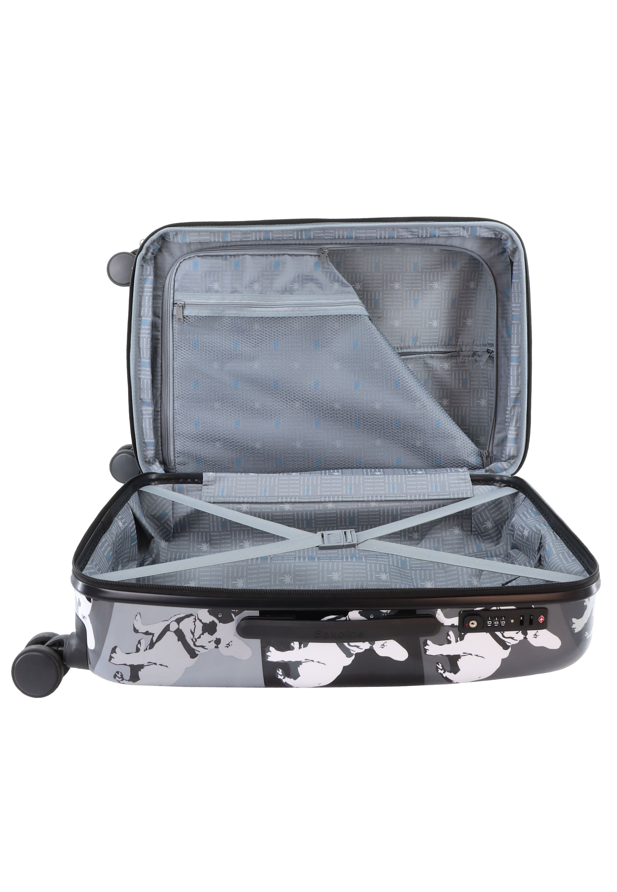 Saxoline Blue - Bulldog Monochrome Hartschalenkoffer / Trolley / Reisekoffer - 67 cm - (Medium)