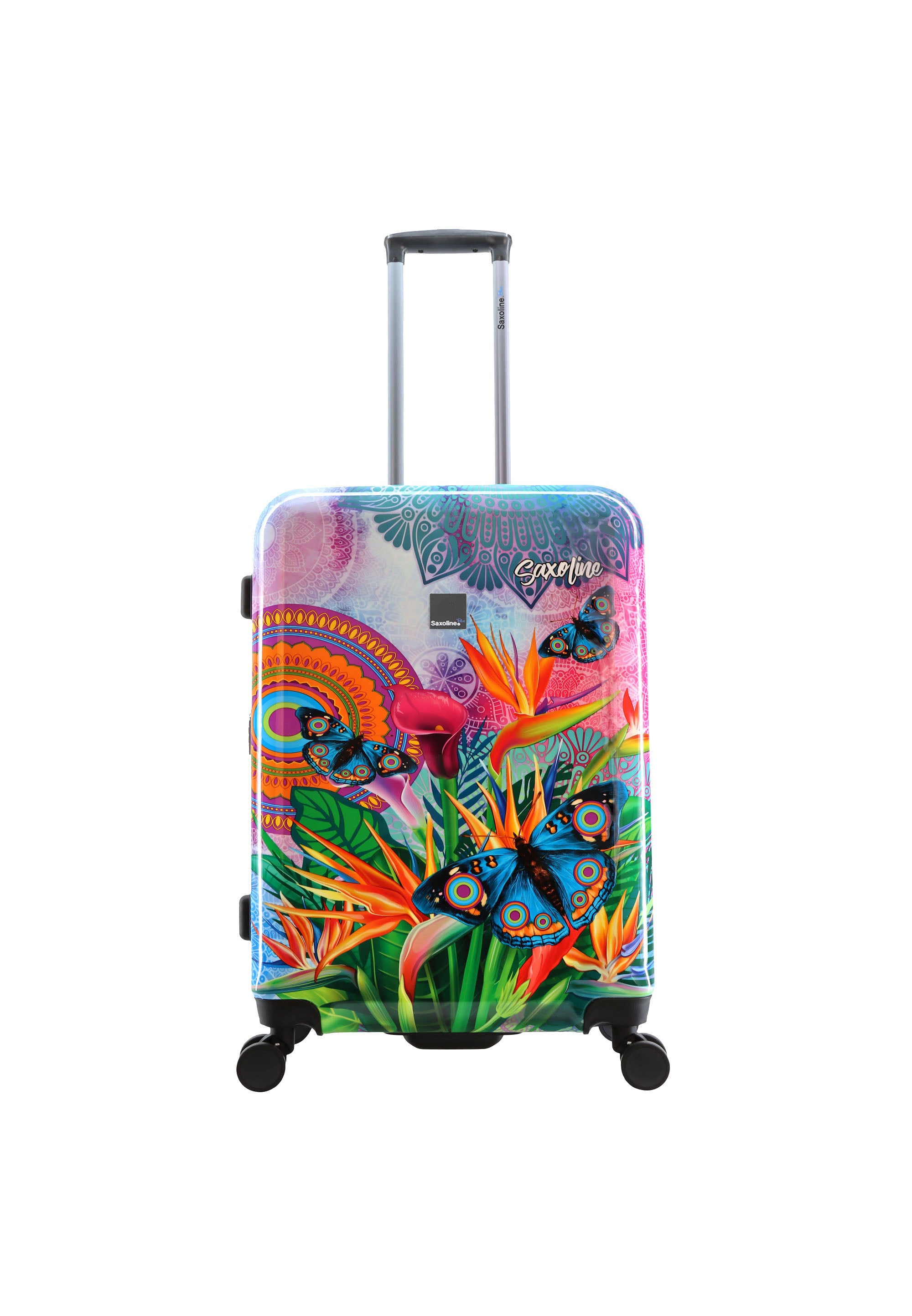 Saxoline Blue - Butterfly Nature Hartschalenkoffer / Trolley / Reisekoffer - 67 cm - (Medium)