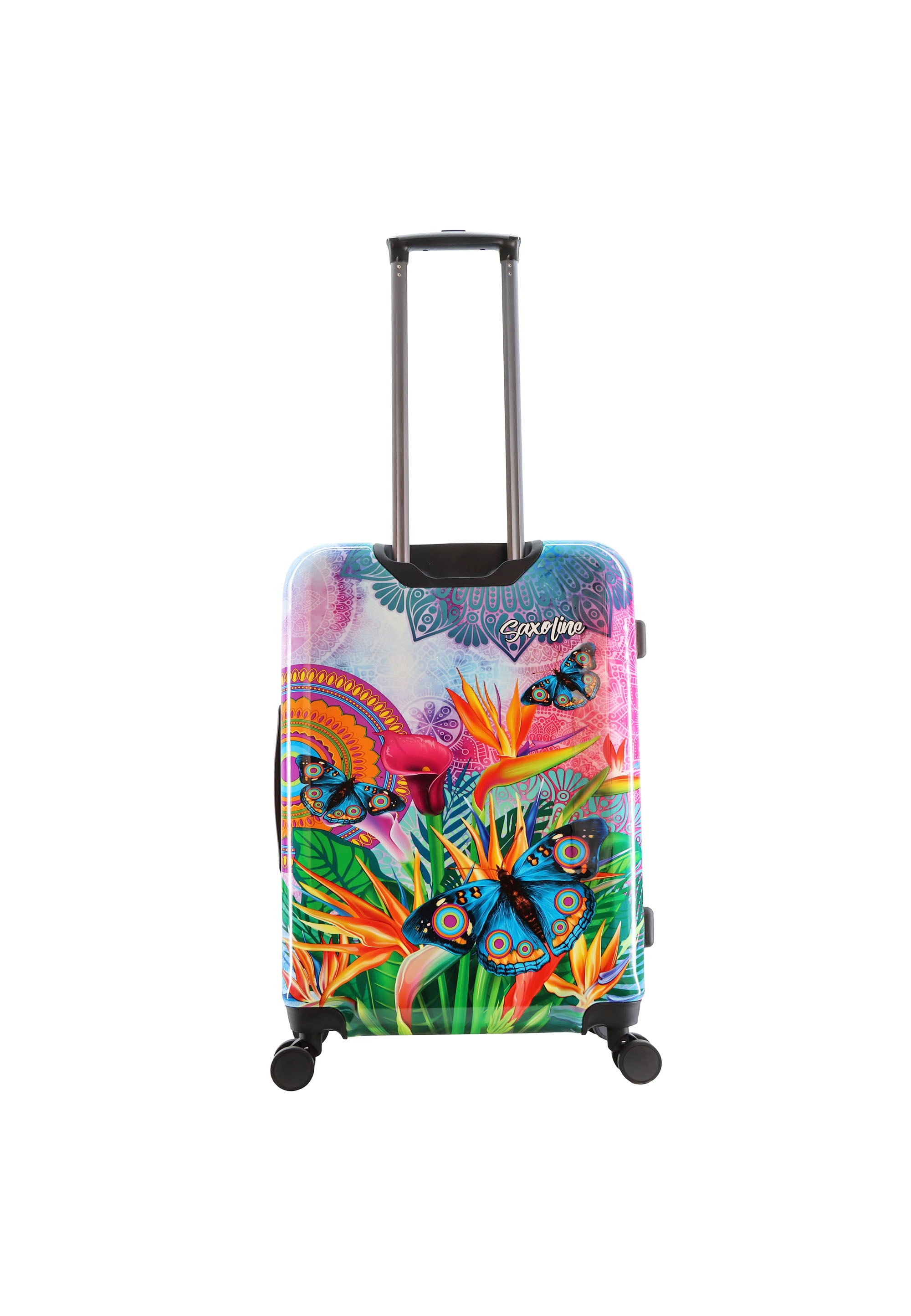Saxoline Blue - Butterfly Nature Hartschalenkoffer / Trolley / Reisekoffer - 67 cm - (Medium)