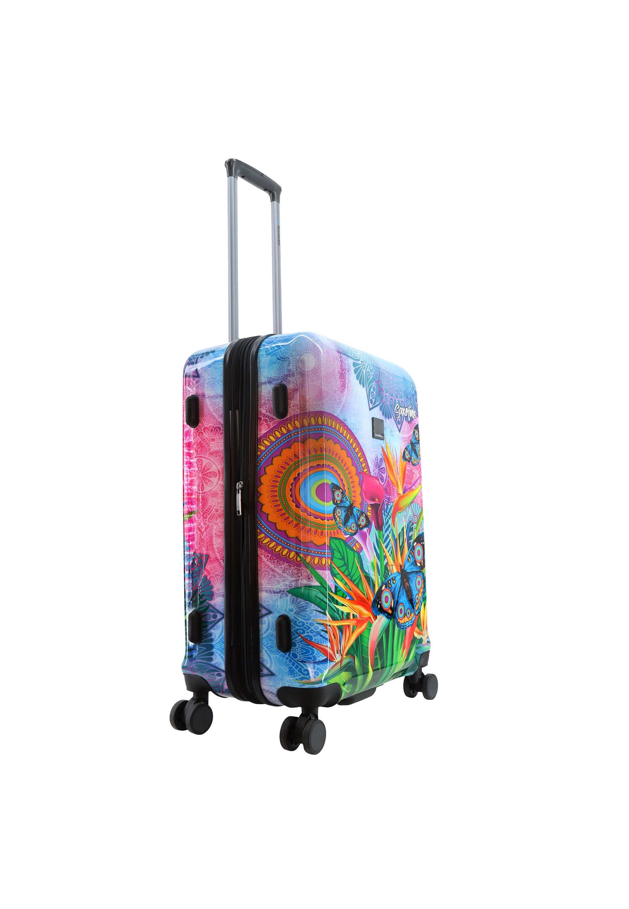 Saxoline Blue - Butterfly Nature Hartschalenkoffer / Trolley / Reisekoffer - 67 cm - (Medium)