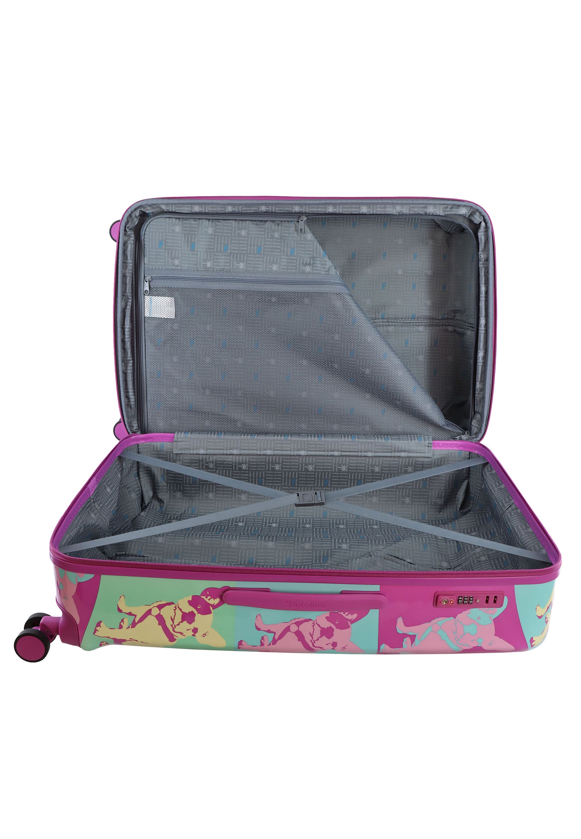 Saxoline Blue - Bulldog Emotion Hartschalenkoffer / Trolley / Reisekoffer - 67 cm - (Medium)