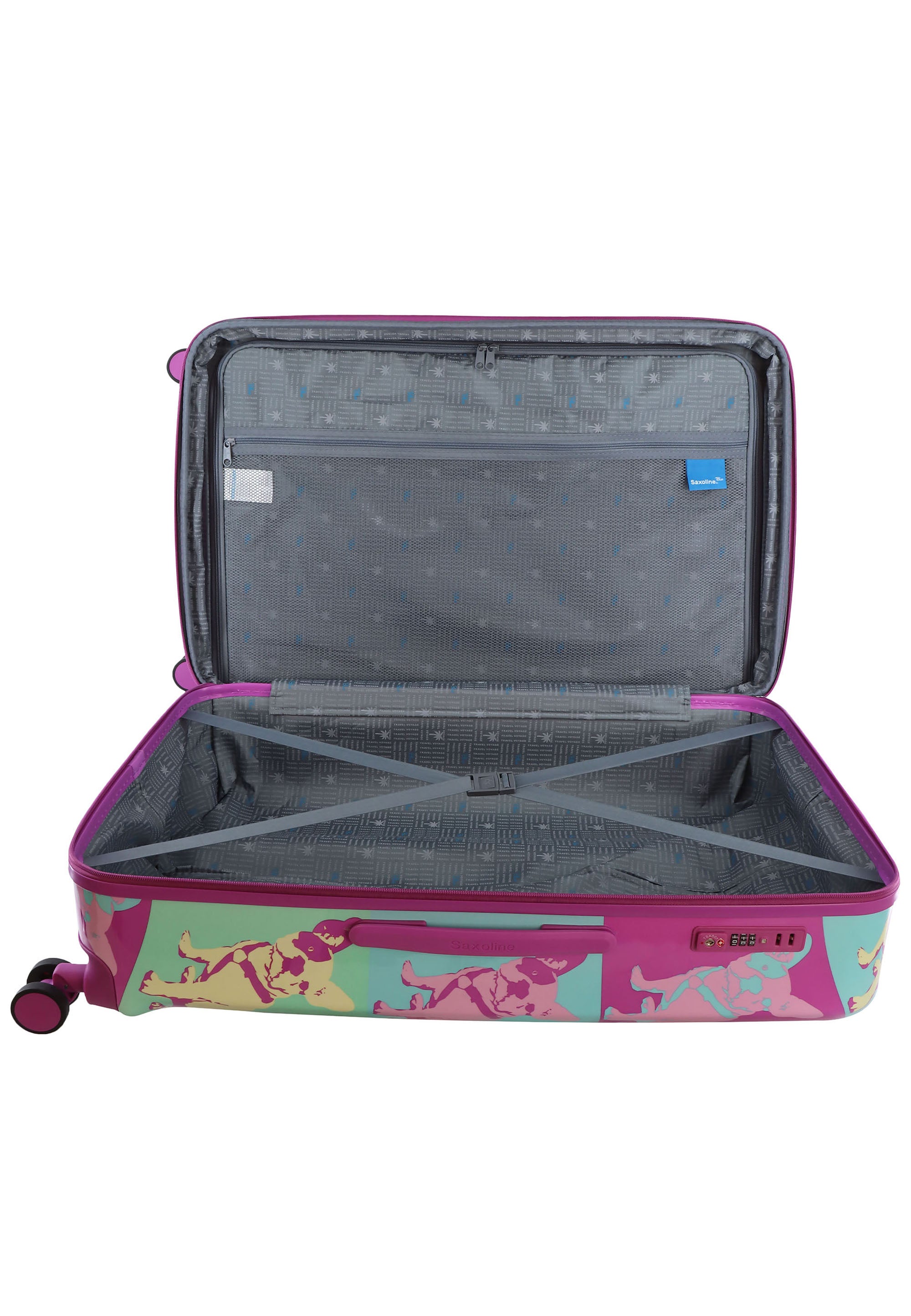 Saxoline Blue - Bulldog Emotion Hartschalenkoffer / Trolley / Reisekoffer - 67 cm - (Medium)