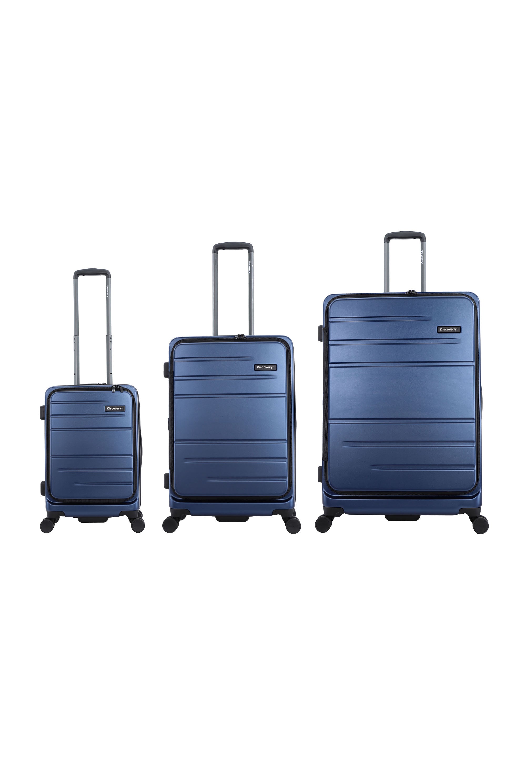 Discovery - Patrol Hartschalen-Kofferset / Trolley-Set / Reisekofferset - (S/M/L) - Blau