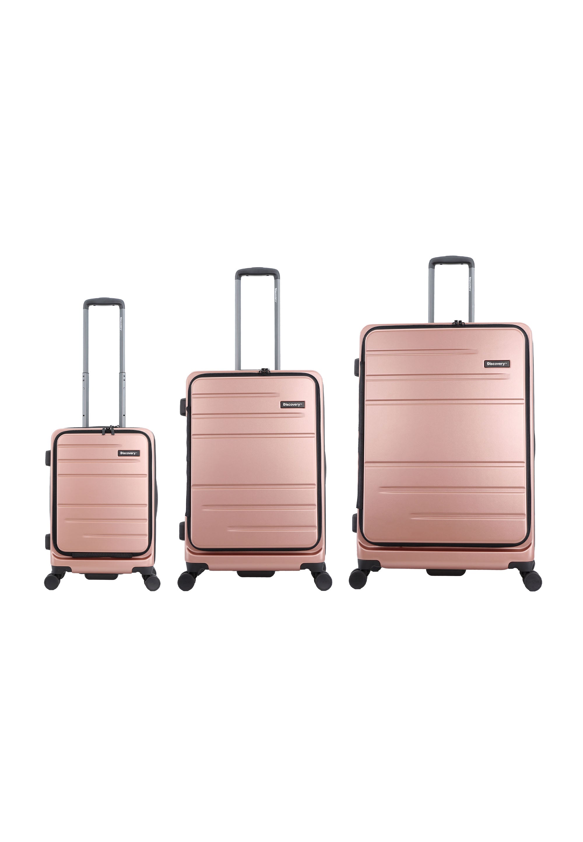Discovery - Patrol Hartschalen-Kofferset / Trolley-Set / Reisekofferset - (S/M/L) - Roségold