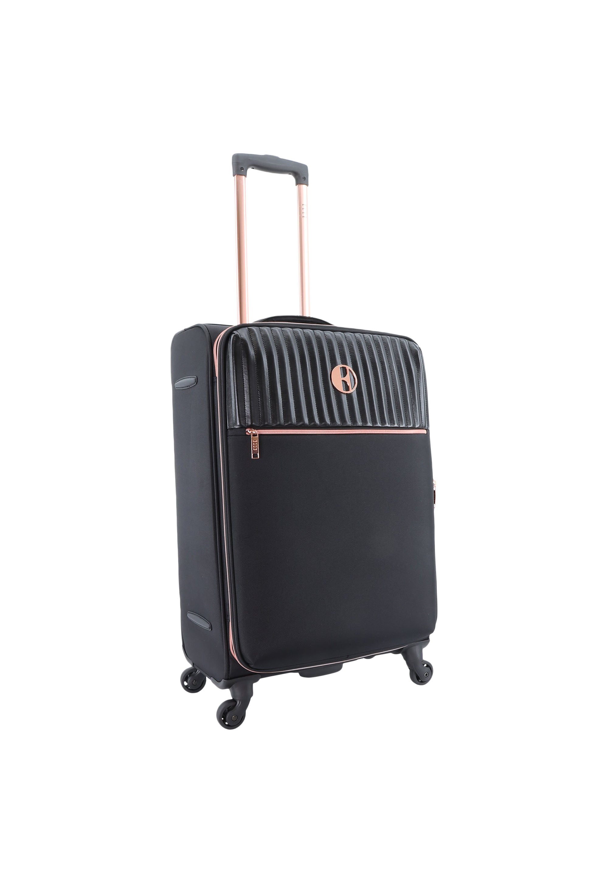 ELLE - Giant Weichschalenkoffer / Trolley / Reisekoffer - 65 cm - (Medium) - Schwarz