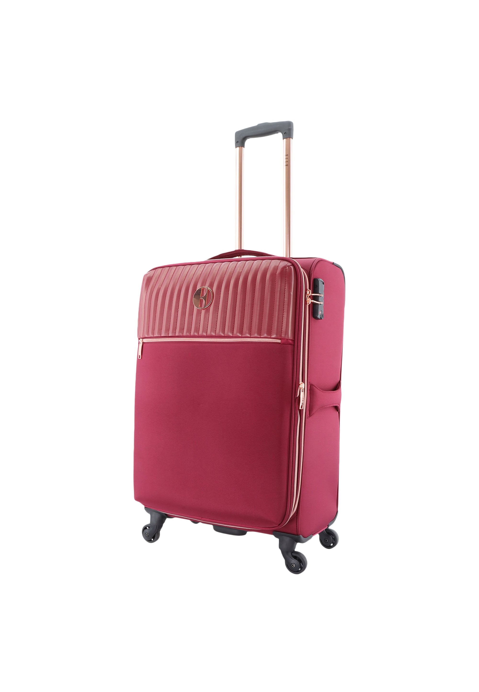 ELLE - Giant Weichschalenkoffer / Trolley / Reisekoffer - 65 cm - (Medium) - Rot