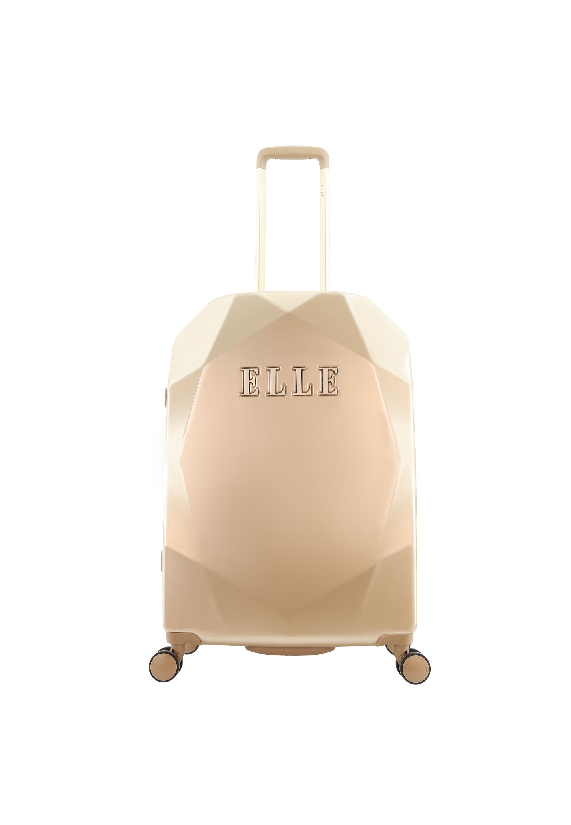 ELLE - Diamond Hartschalenkoffer / Trolley / Reisekoffer - 67 cm - (Medium) - Gold