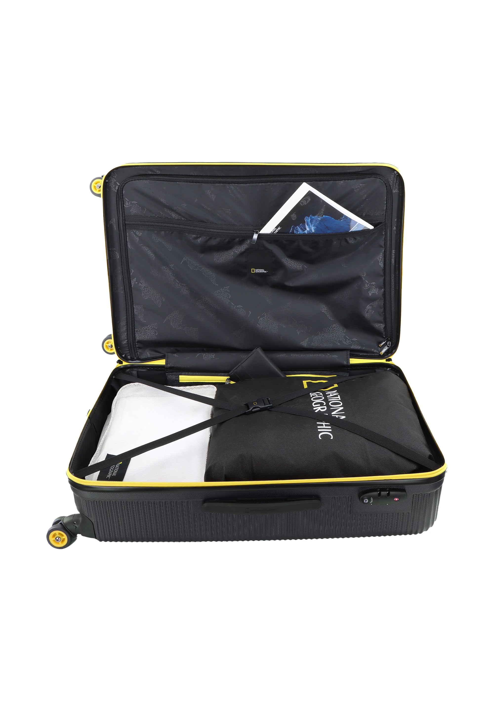 National Geographic - Abroad Hartschalenkoffer / Trolley / Reisekoffer - 76 cm - (Large) - Schwarz