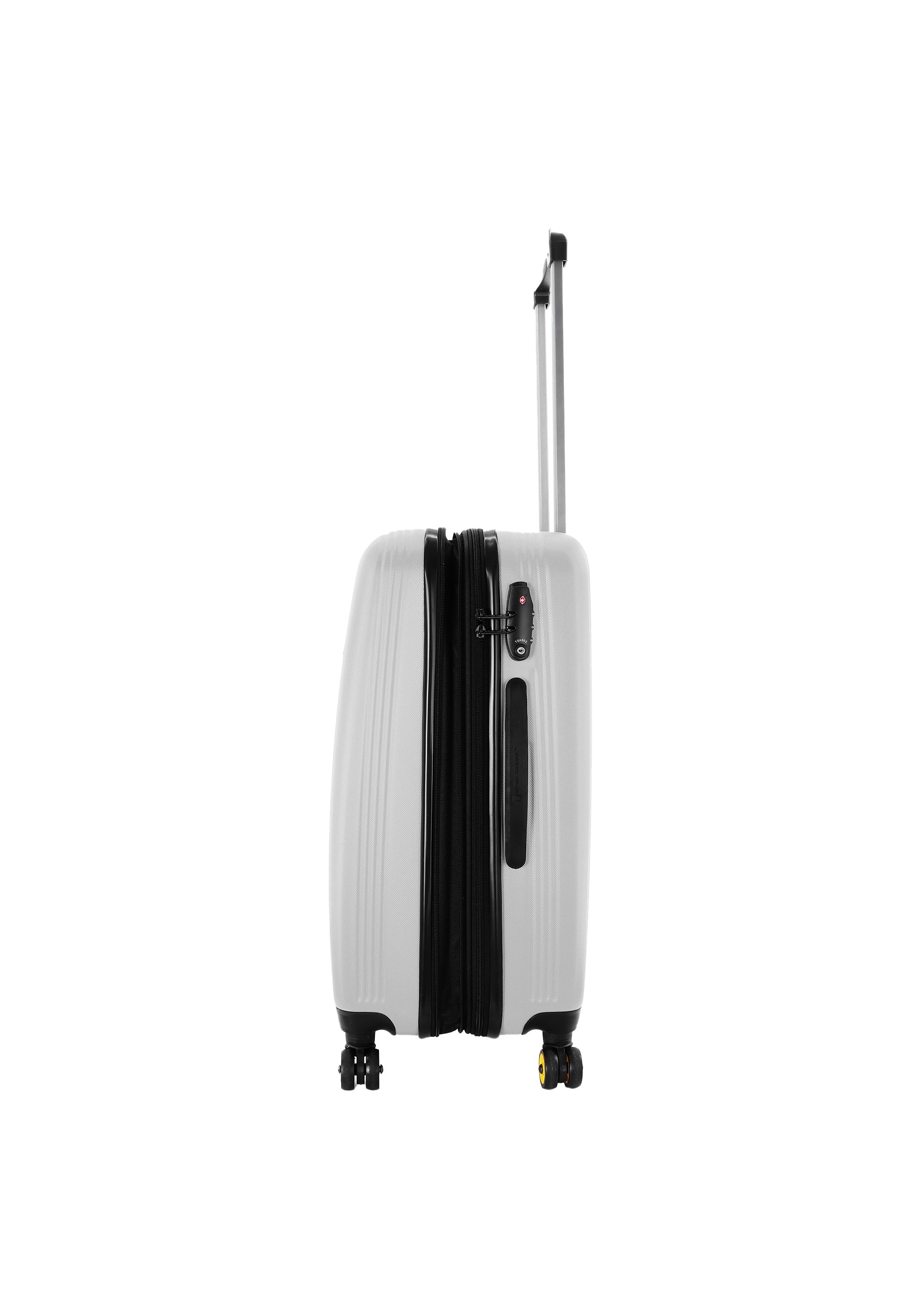 National Geographic - Aerodrome Hartschalenkoffer / Trolley / Reisekoffer - 67 cm - (Medium) - Silber