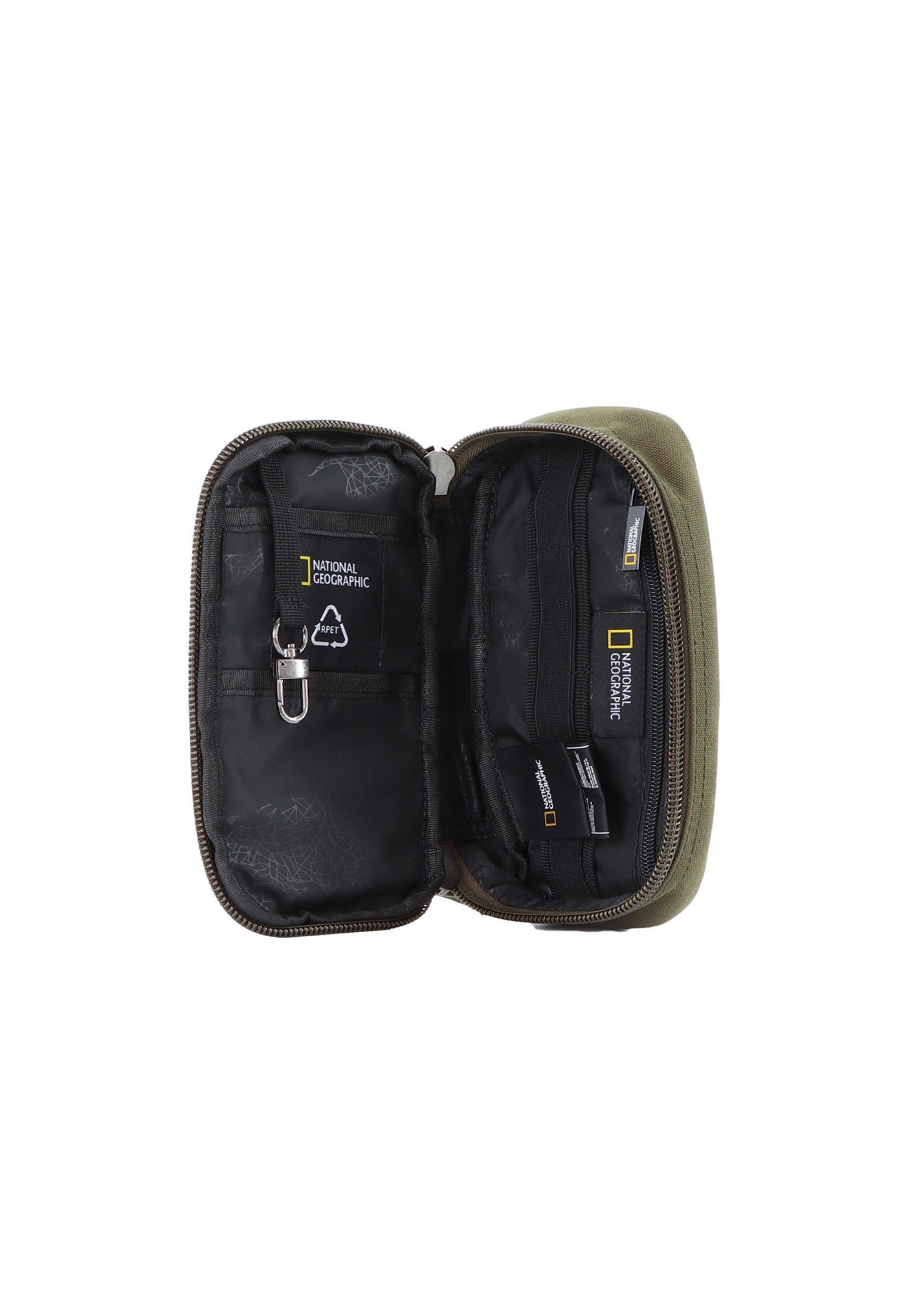 National Geographic - Milestone Vertikale Tasche mit Netzfach - 22cm Khaki