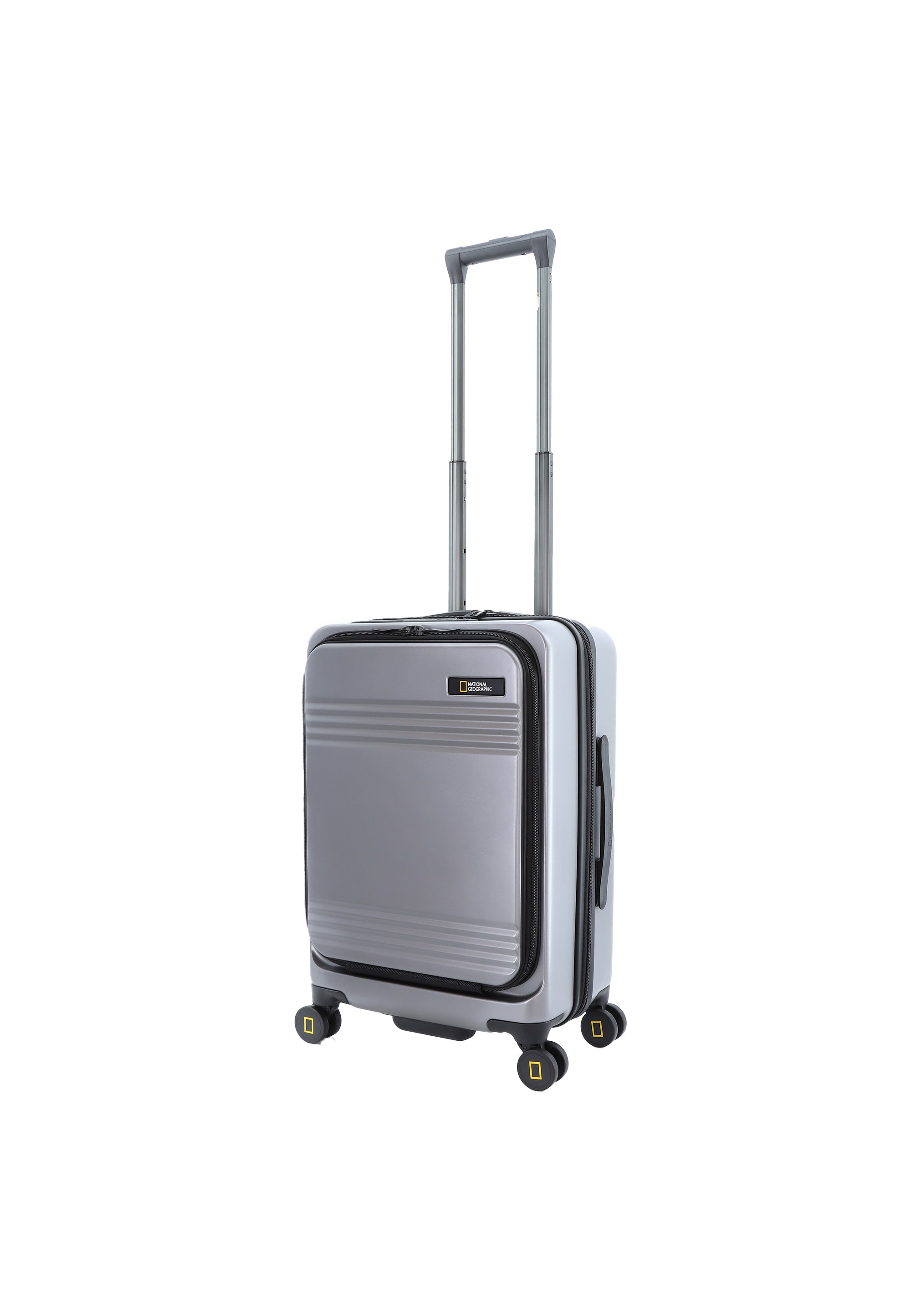 National Geographic - Lodge Handgepäck Hartschalenkoffer / Trolley / Reisekoffer - 55 cm - (Small) - Silber
