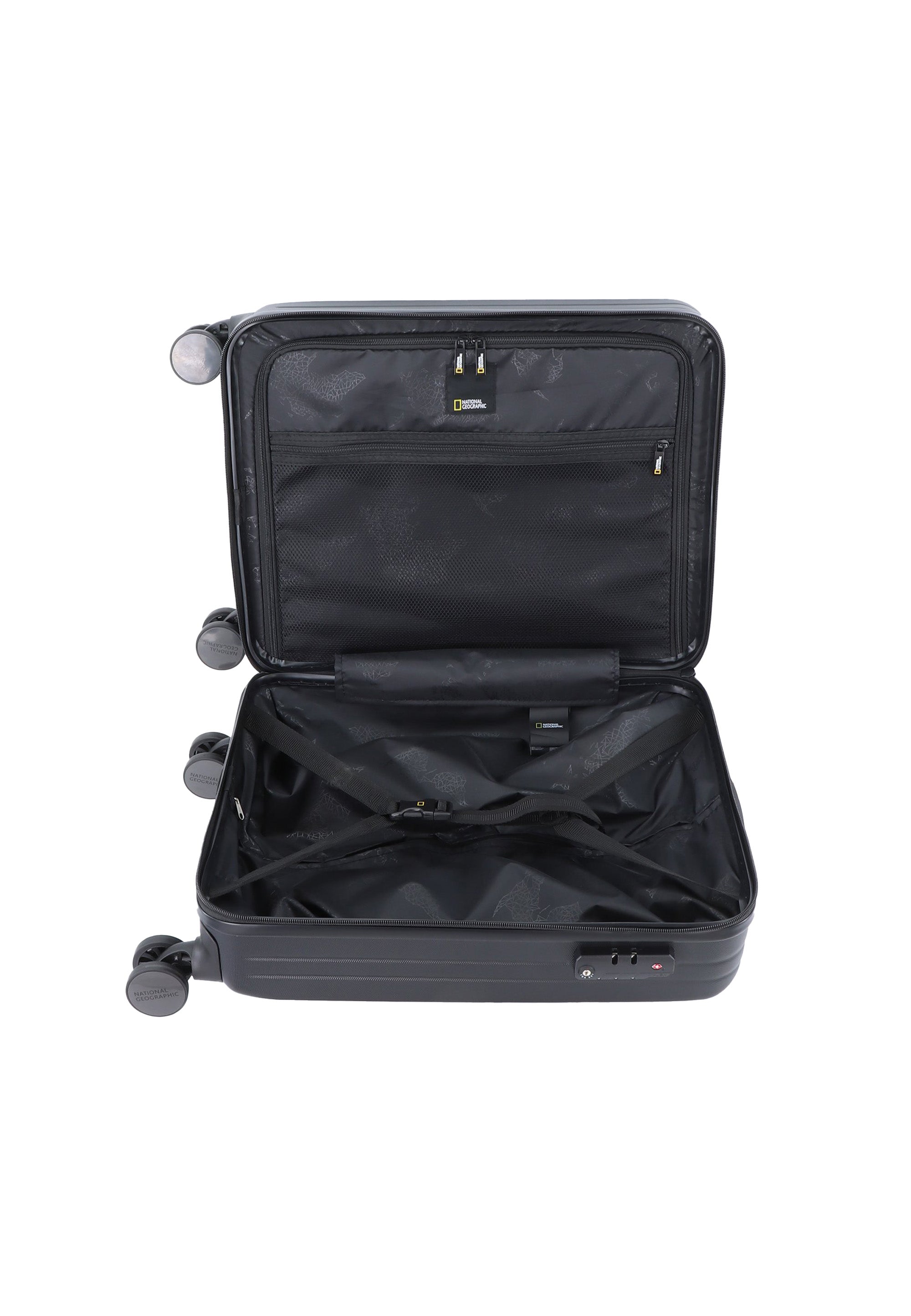 National Geographic - Pulse Handgepäck Hartschalenkoffer / Trolley / Reisekoffer - 56 cm - (Small) - Schwarz