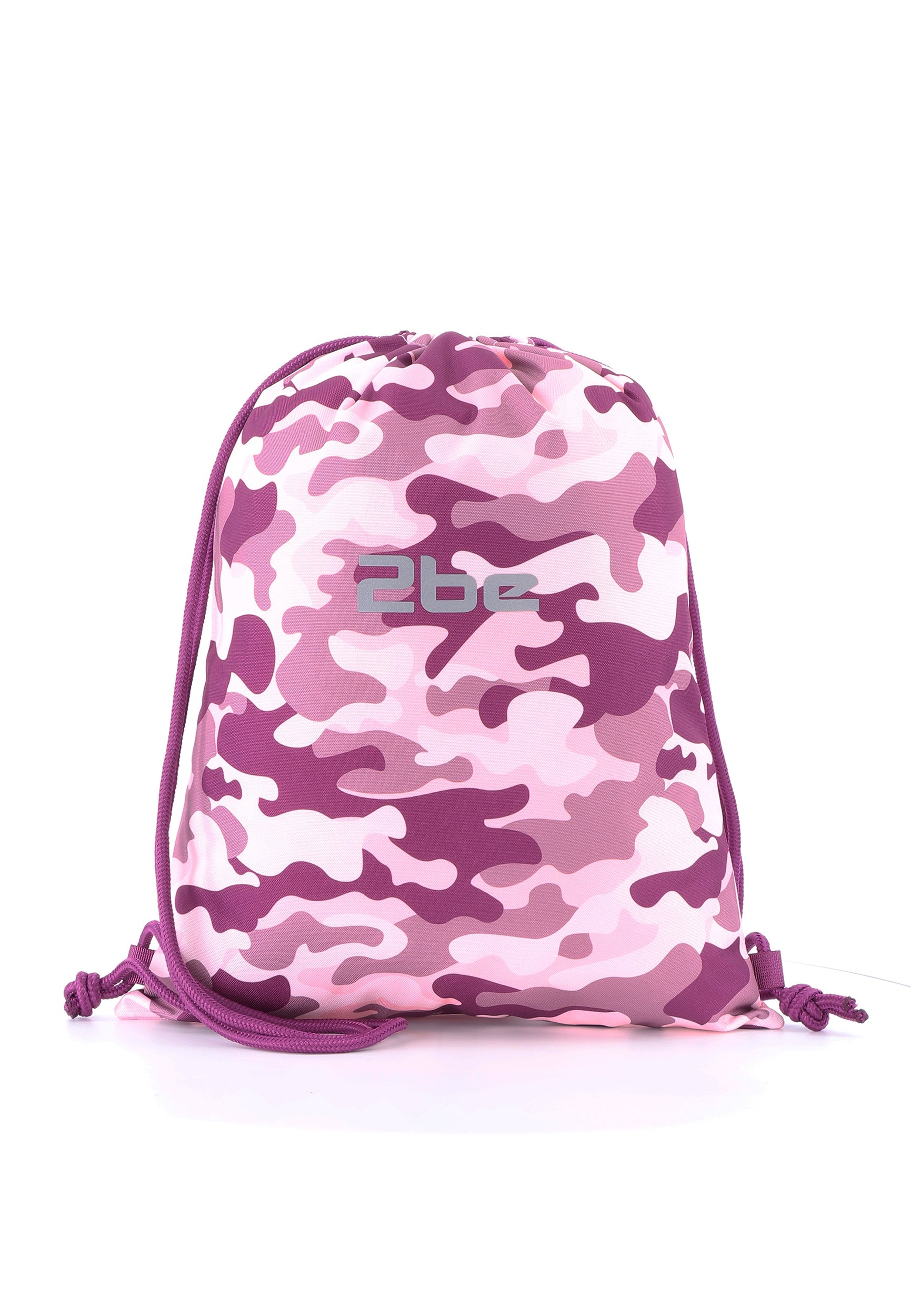 2be Sportbeutel Turnbeutel Gym Bag Kordelzug | Rosa Flecktarn