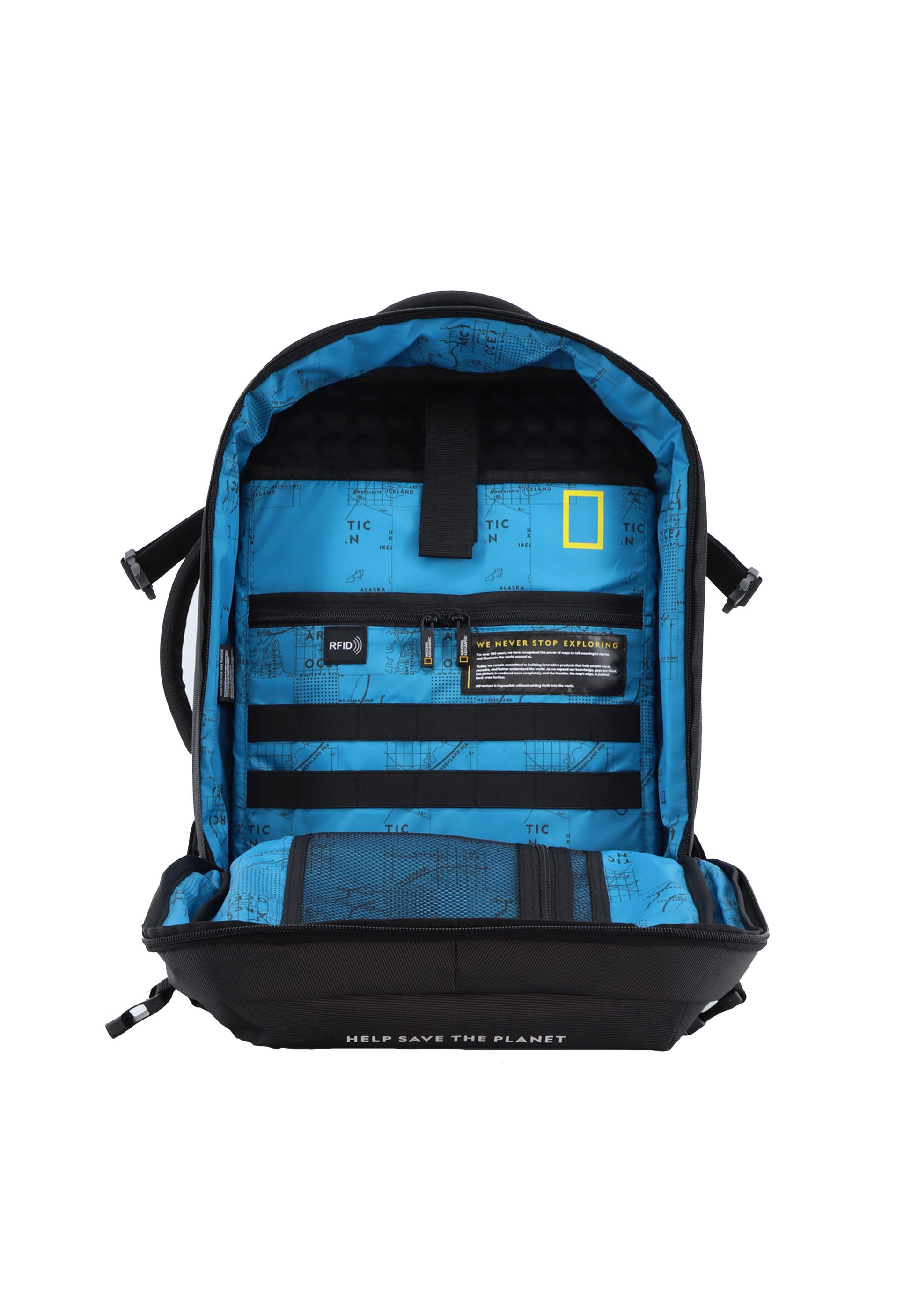 National Geographic - Ocean Rucksack / Laptop-Rucksack / Aktentasche / Laptop-Aktentasche - 23,4L - Schwarz