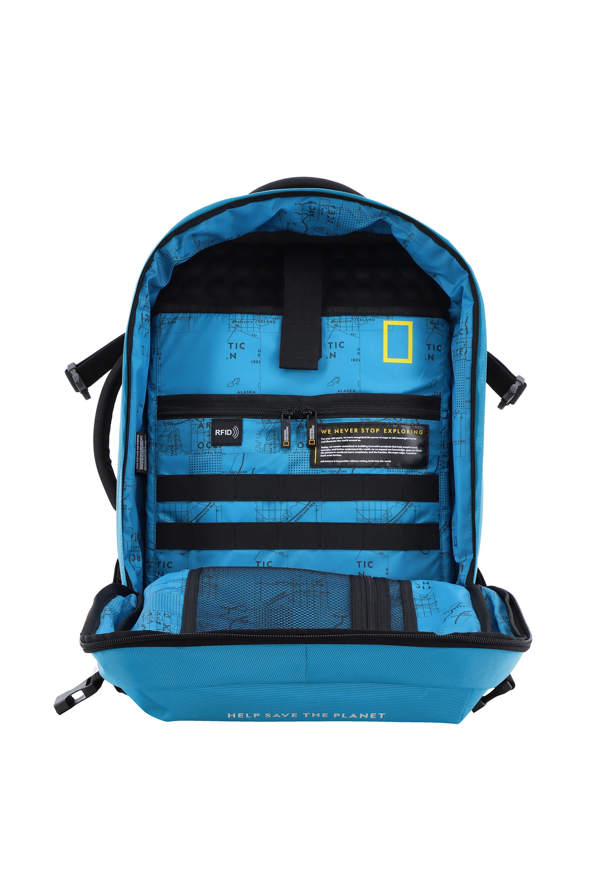 National Geographic - Ocean Rucksack / Laptop-Rucksack / Aktentasche / Laptop-Aktentasche - 23,4L - Blau