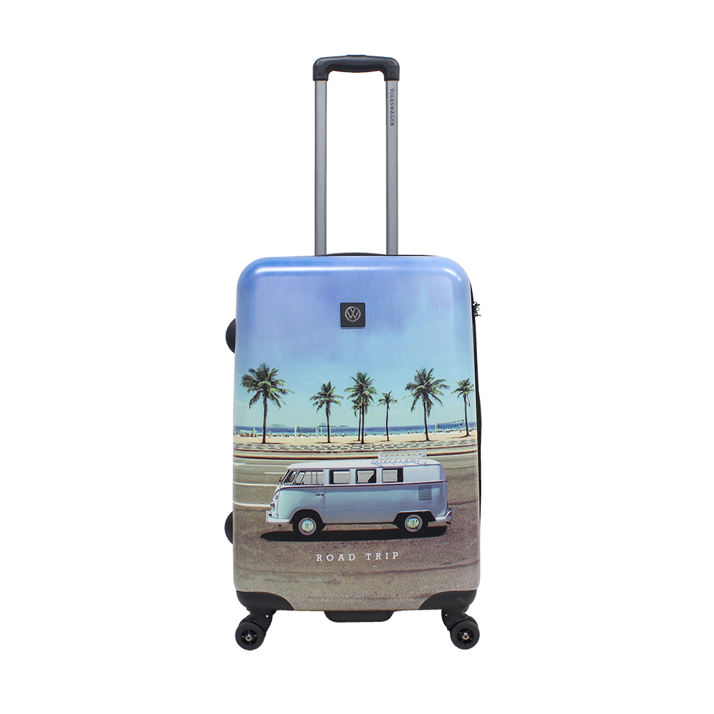 VW Roadtrip Trolley Hartschalenkoffer Gr. M mit T1 Bus Motiv