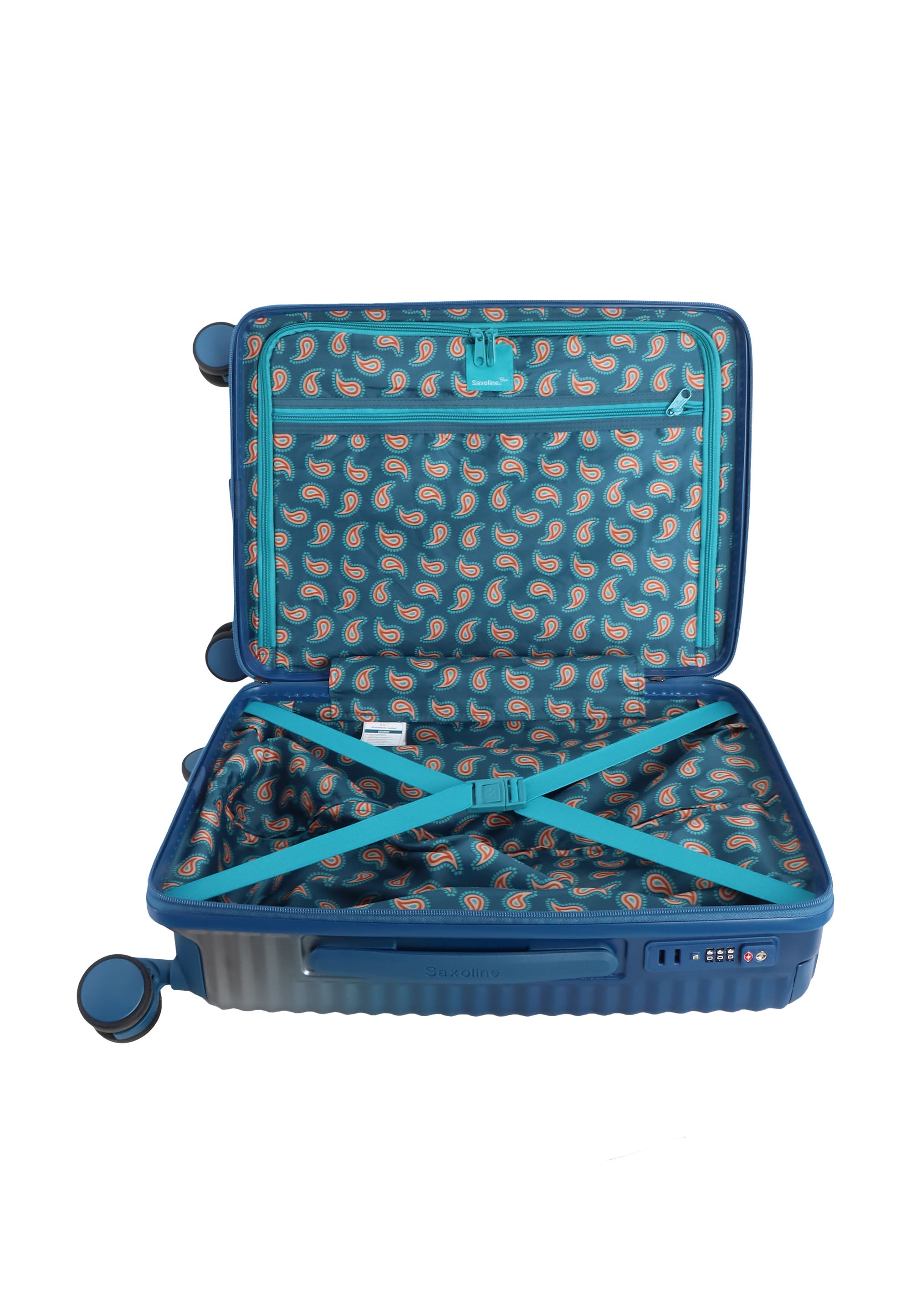 Saxaoline Blue Elite Handgepäck Hartschalenkoffer / Trolley / Reiskoffer - (Small) Blau