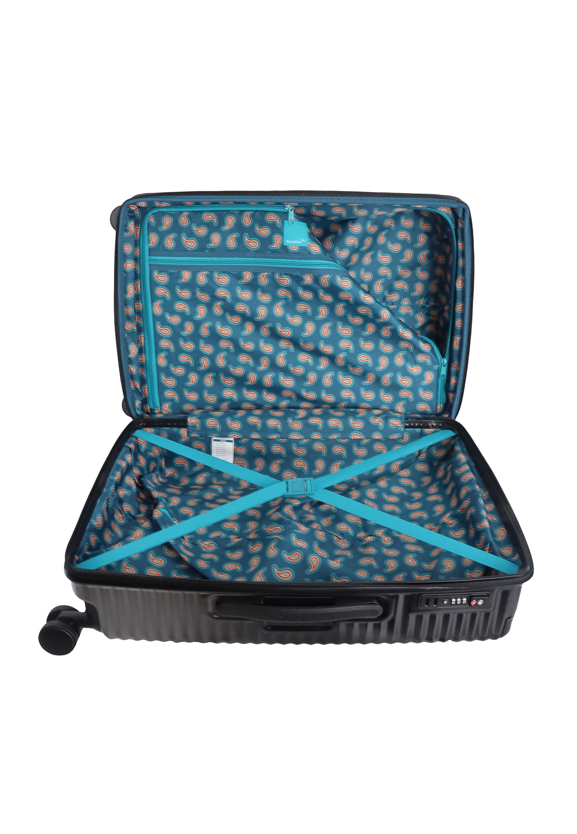 Saxoline Blue Elite Hartschalenkoffer / Trolley / Reiskoffer - (Medium) Schwarz