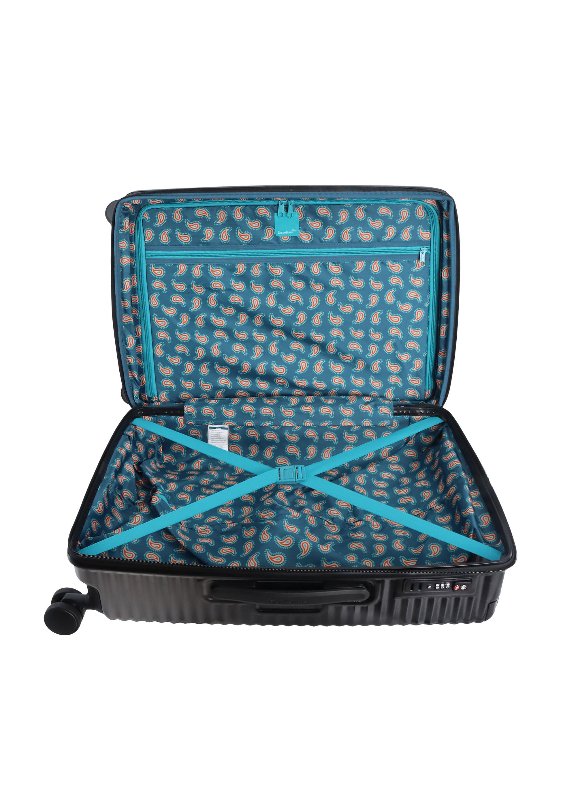 Saxoline Blue Elite Hartschalenkoffer / Trolley / Reiskoffer - (Medium) Schwarz
