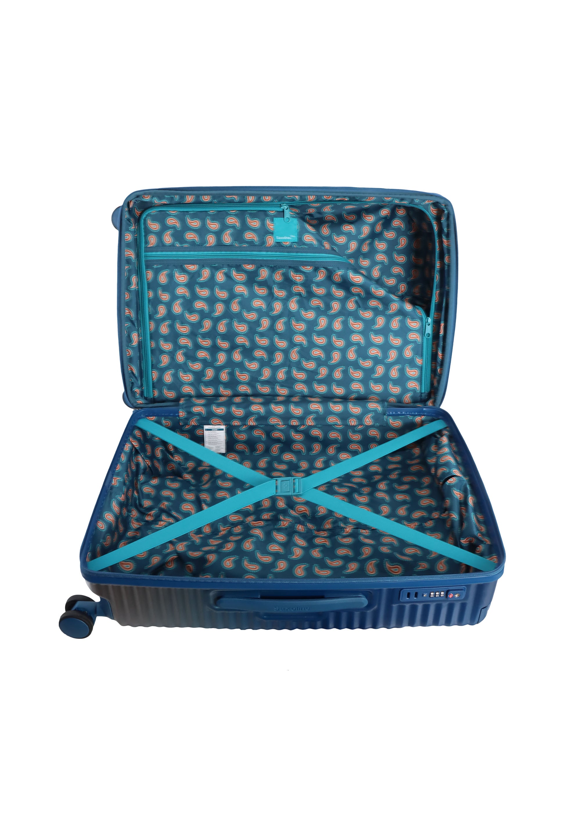Saxoline Blue Elite Hartschalenkoffer / Trolley / Reiskoffer - (Medium) Blau
