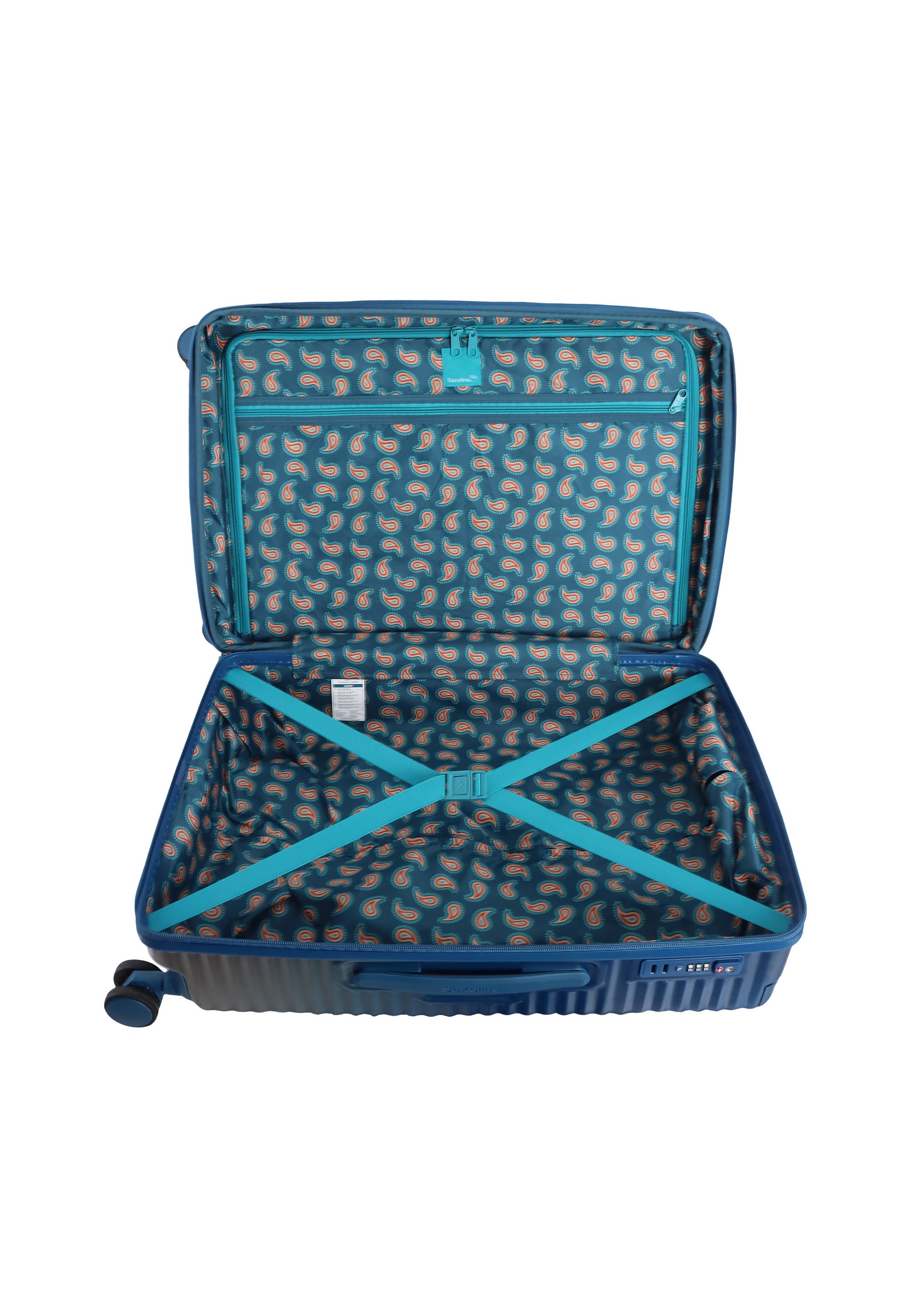 Saxoline Blue Elite Hartschalenkoffer / Trolley / Reiskoffer - (Medium) Blau