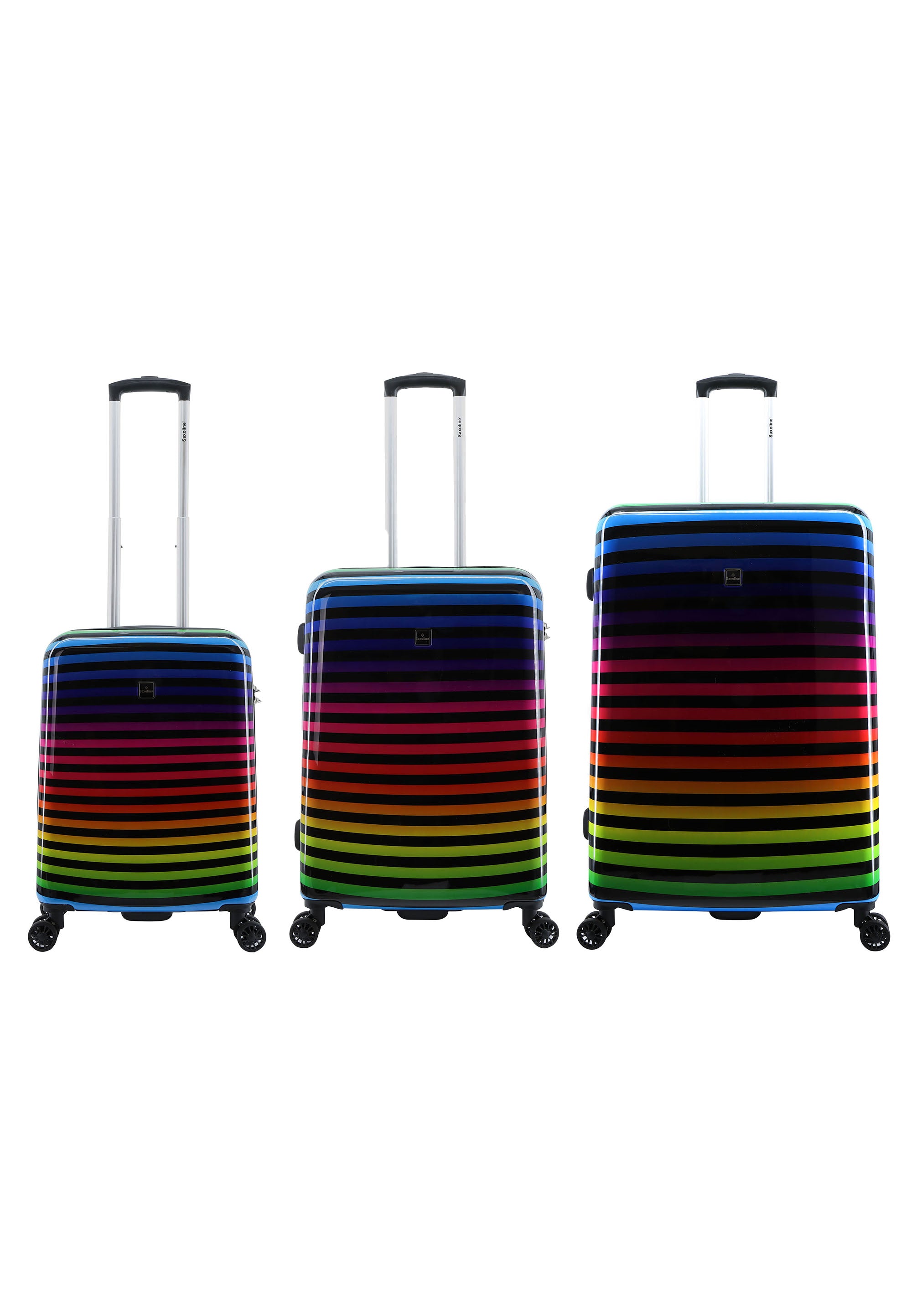 Reisekofferset Color Strip Trolleyset mit Streifen 3er Kofferset von Saxoline