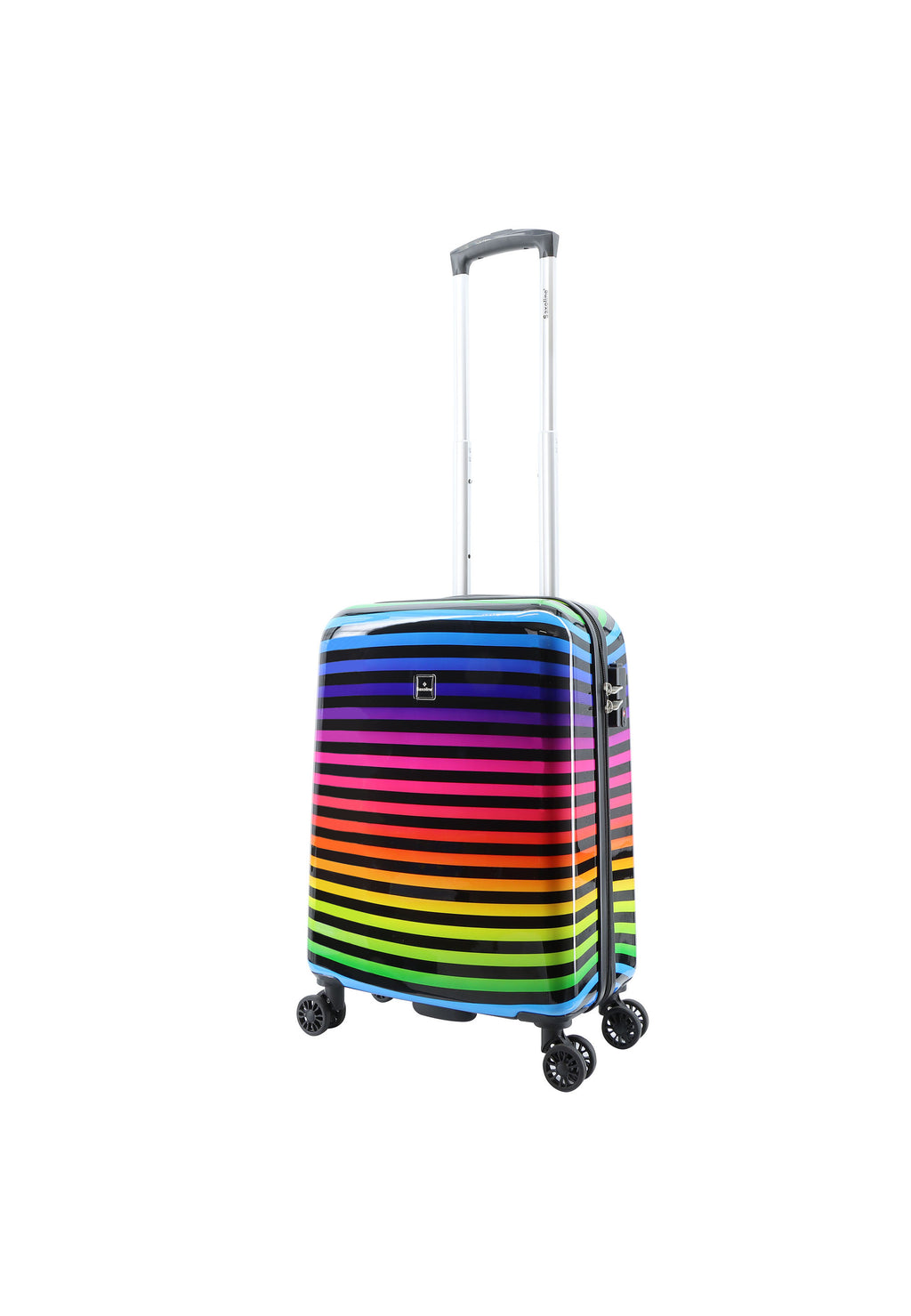 Saxoline - Color Strip Handgepäck Hartschalenkoffer / Trolley / Reisekoffer - 54 cm - (Small)