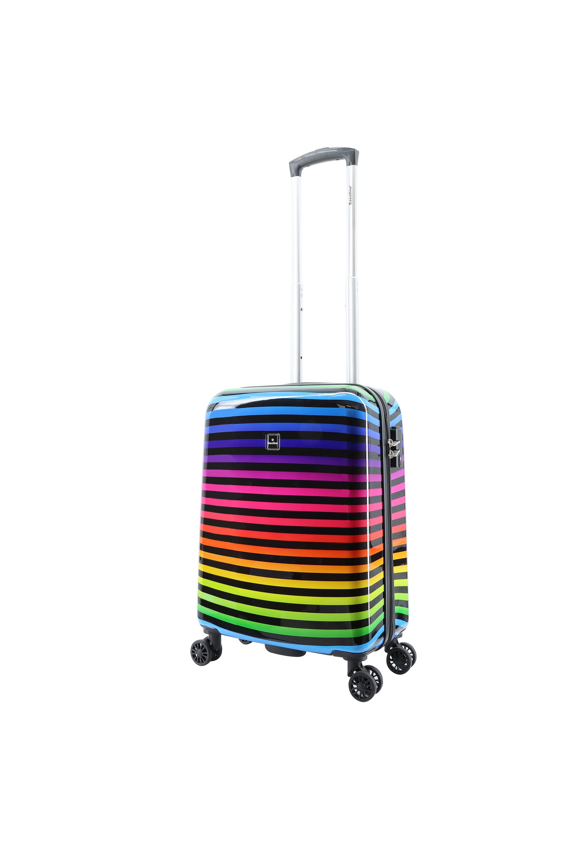 Saxoline - Color Strip Handgepäck Hartschalenkoffer / Trolley / Reisekoffer - 54 cm - (Small)