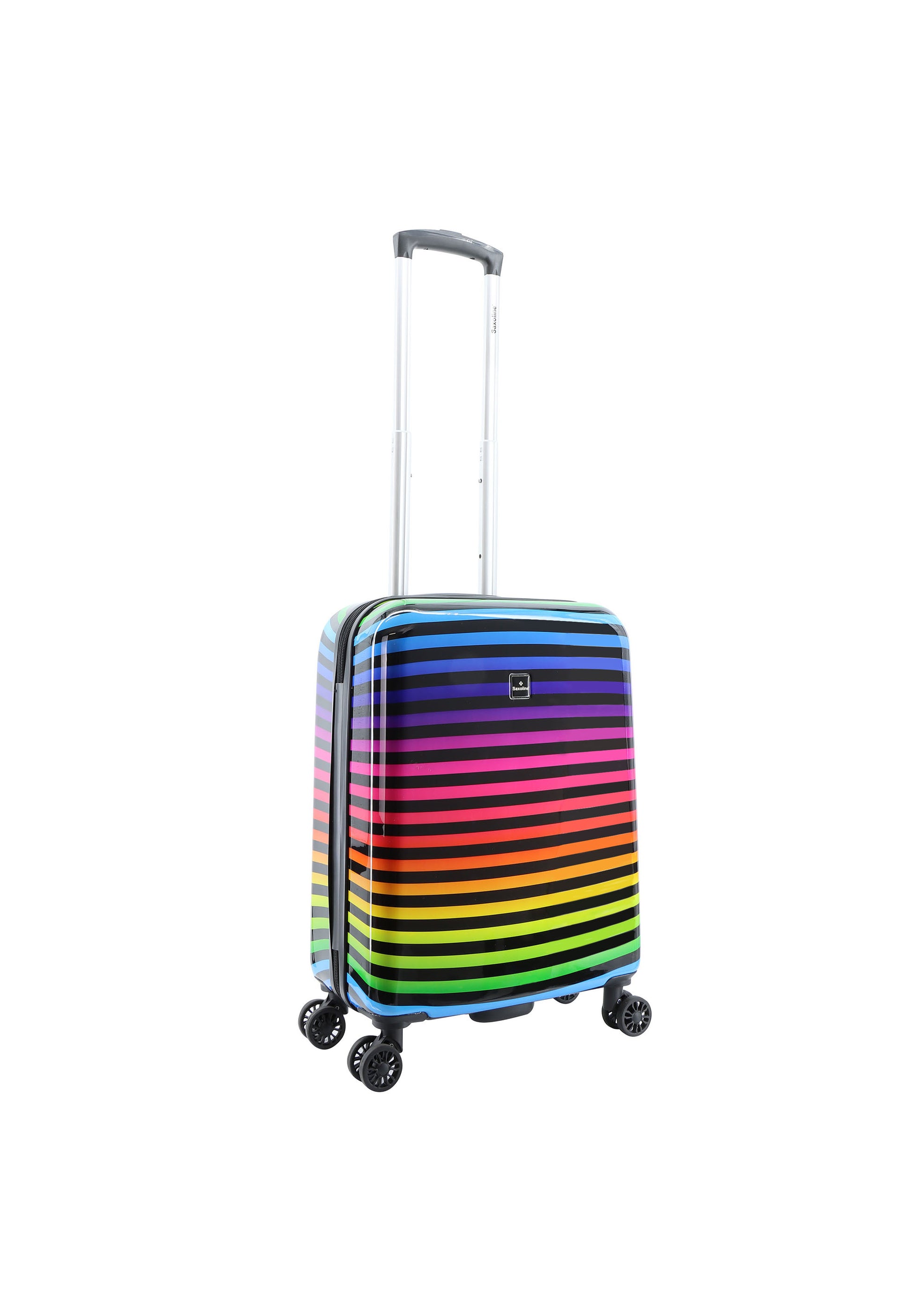 Saxoline - Color Strip Handgepäck Hartschalenkoffer / Trolley / Reisekoffer - 54 cm - (Small)