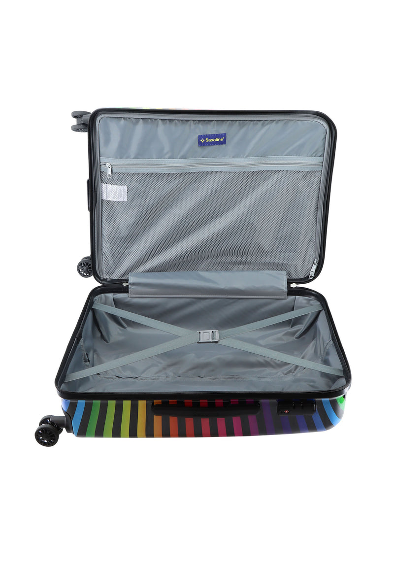 Hartschalenkoffer Color Strip Koffer bunt Trolley Gr. M von Saxoline