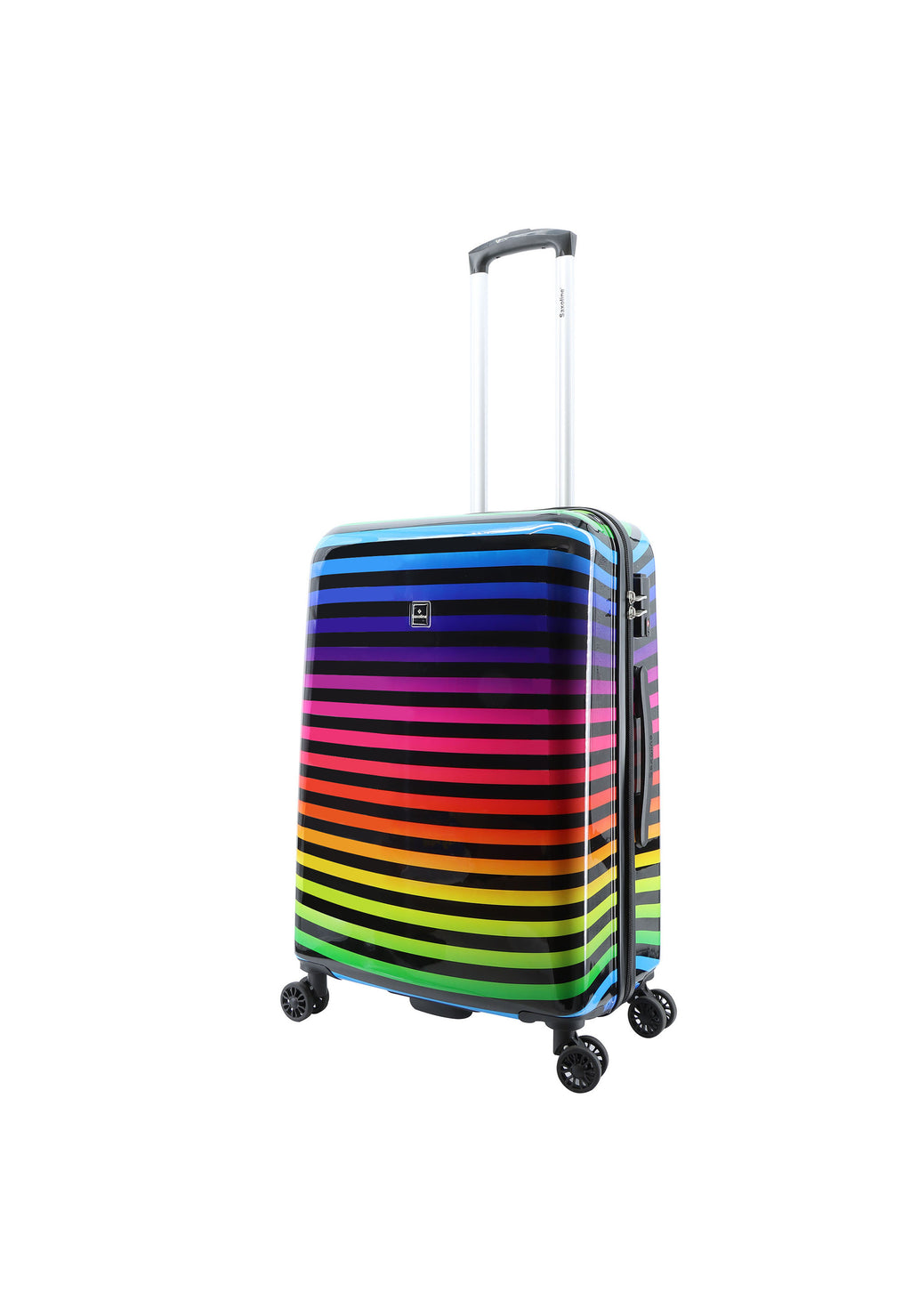 Saxoline - Color Strip Hartschalenkoffer / Trolley / Reisekoffer - 67 cm - (Medium)