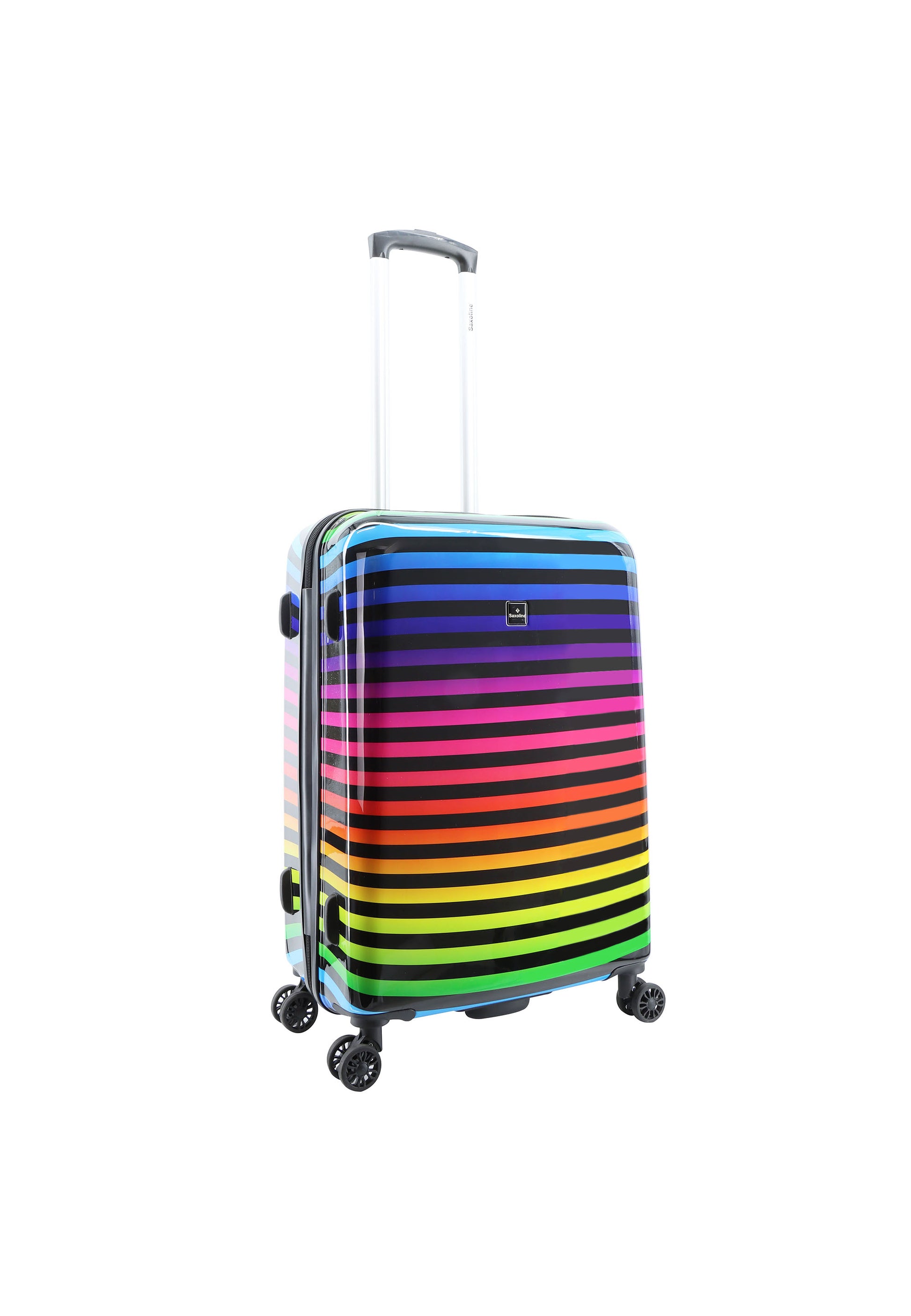 Saxoline - Color Strip Hartschalenkoffer / Trolley / Reisekoffer - 67 cm - (Medium)