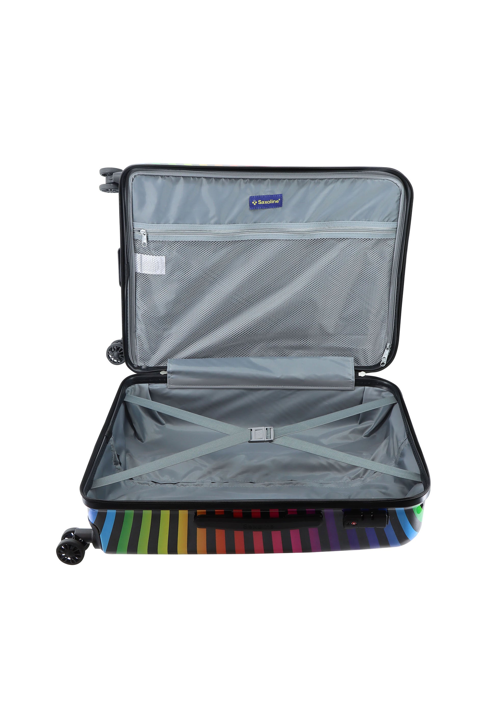 Saxoline - Color Strip Hartschalenkoffer / Trolley / Reisekoffer - 67 cm - (Medium)