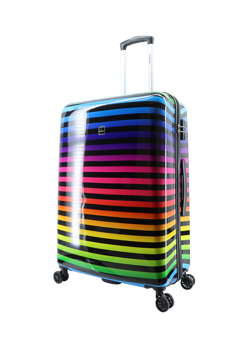 Hartschalenkoffer mit Color Strip Trolley Gr. L Reisegepäck von Saxoline