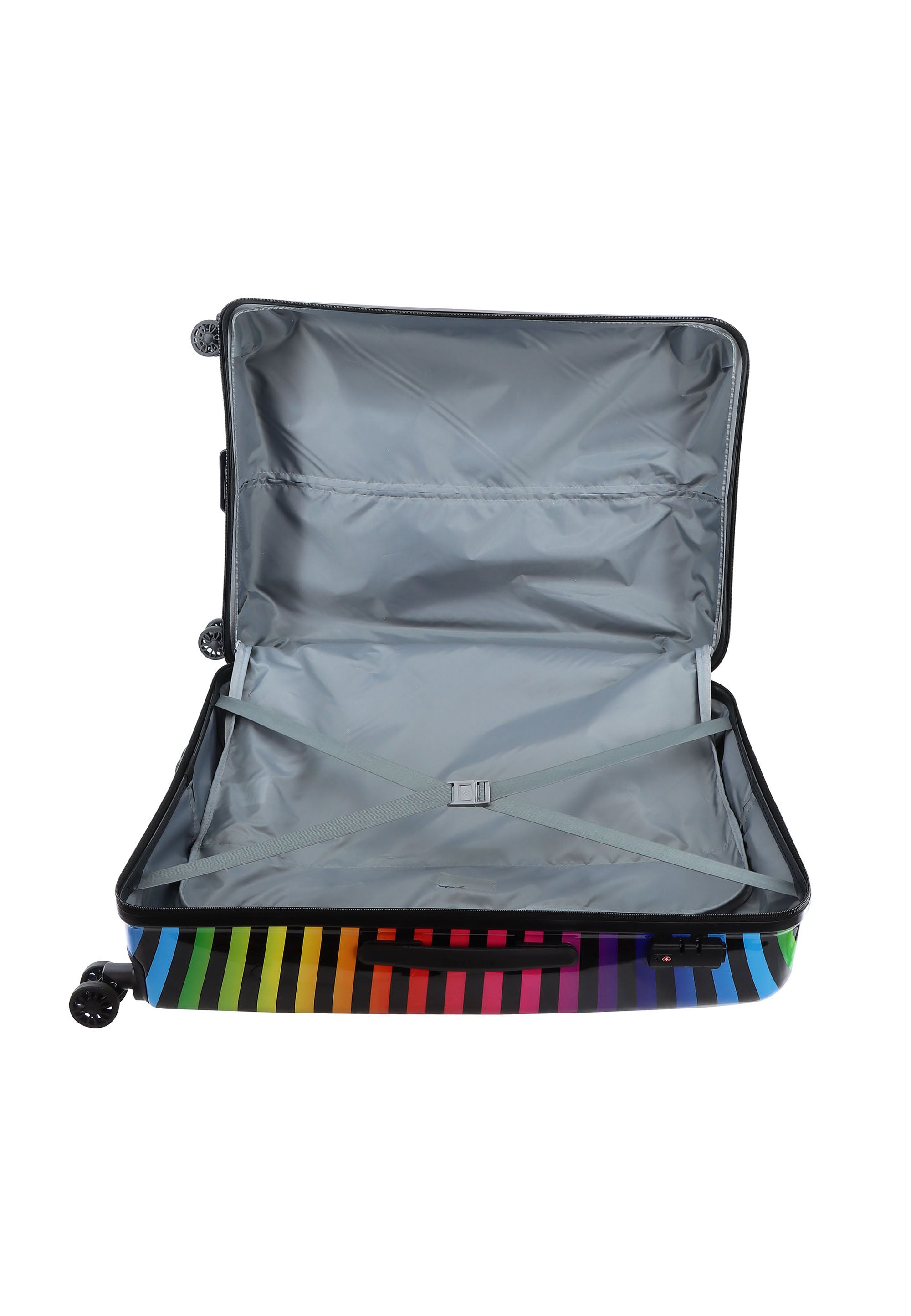 Saxoline - Color Strip Hartschalen-Kofferset / Trolley-Set / Reisekofferset - (S/M/L)
